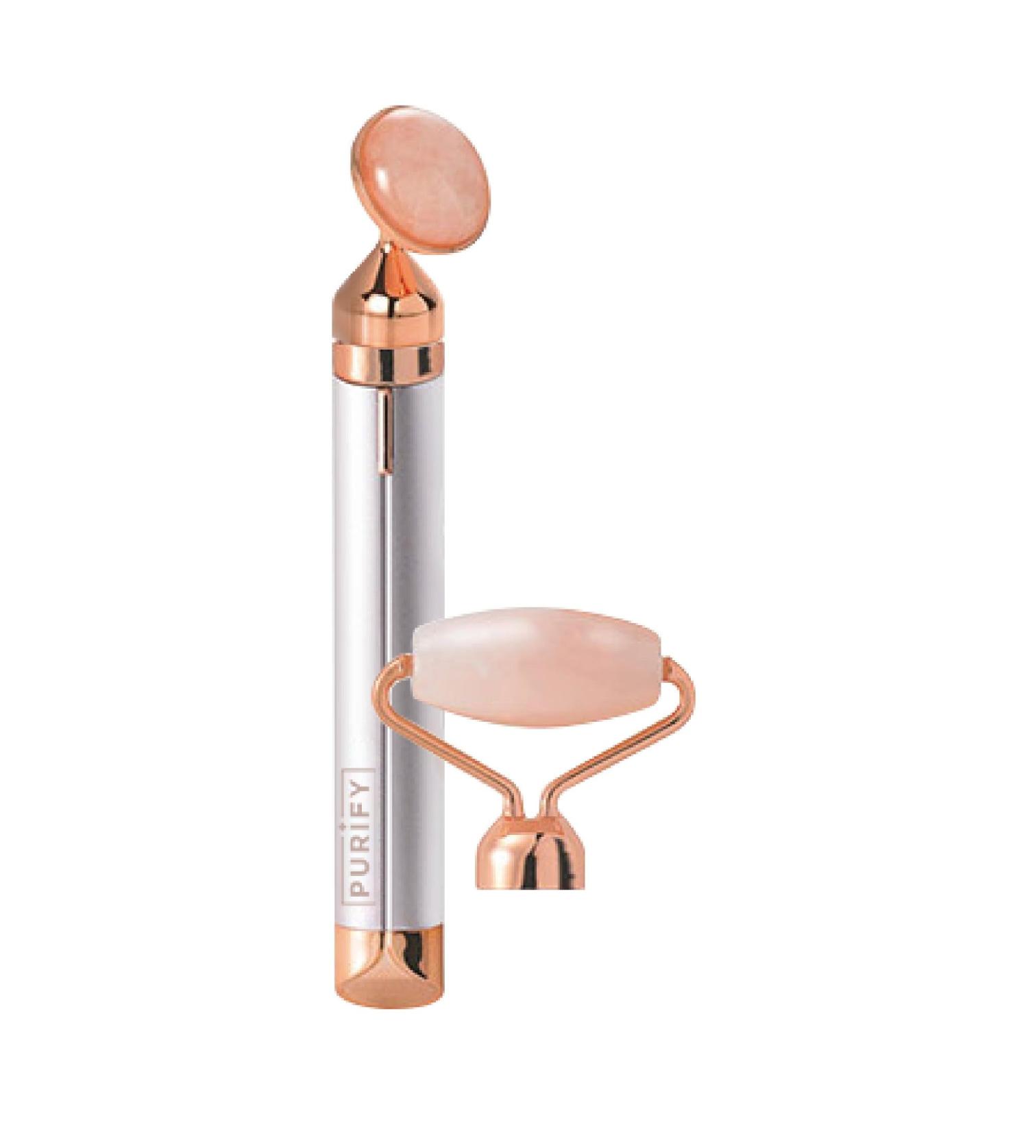 Purify 2 in 1 Vibrating Face Roller | Electric Jade Roller Massager for Wrinkles & Eye Puffiness - Shop Internationally - Buy Online on GoSupps.com