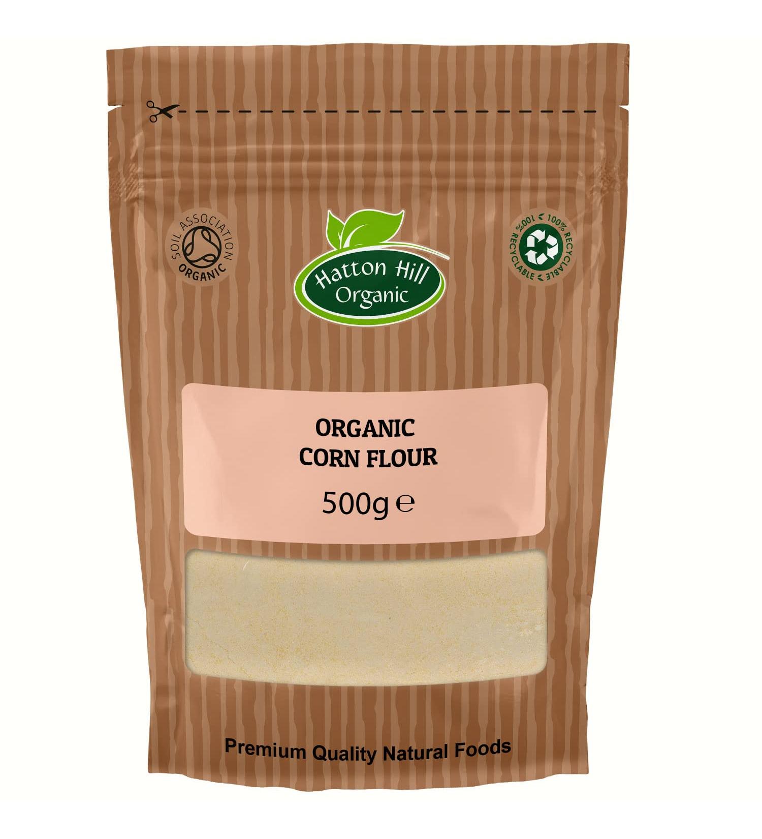Organic Corn Flour (Maize) 500g - Hatton Hill Organic | Free UK Delivery - Buy Online on GoSupps.com