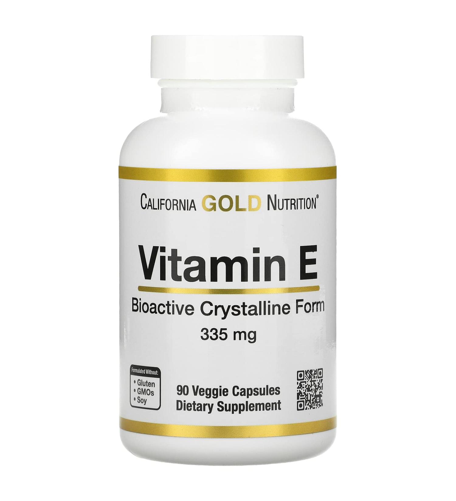 California Gold Nutrition Bioactive Vitamin E 500 IU - 90 Veggie Capsules - Buy Online on GoSupps.com