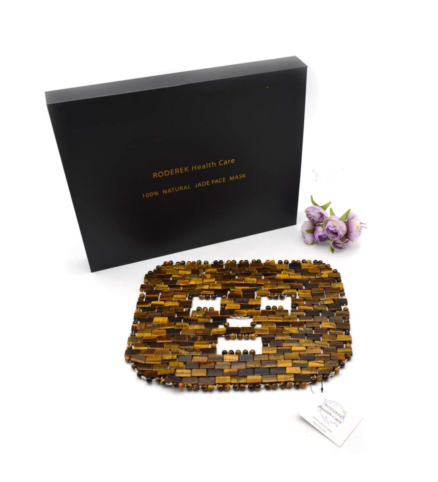 Jade Ice Sleeping Mask - Relieve Face & Eye Puffiness | Anti-Wrinkle Therapy | Yoga Meditation Tools (Tiger's Eye Jade) - Shop Globally - Buy Online on GoSupps.com