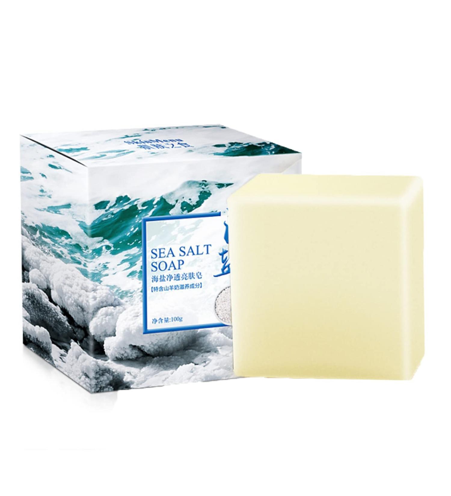 Hocossy Mite Remove Soap Rich In Sea Salt Goat Facial Soap for Pimple Pores Repair Nourish Cleansing Personal Skin Care Product - Buy Online on GoSupps.com