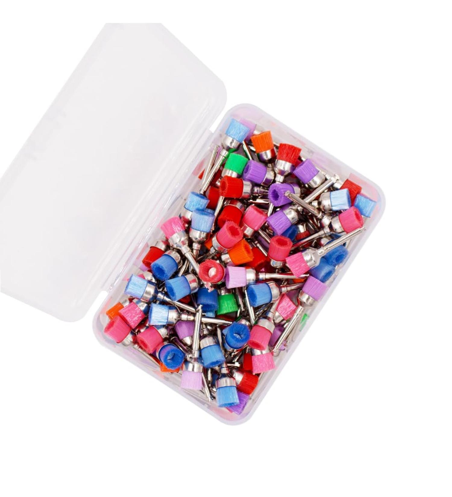 Dentasop 100/pcs Polishing Brush per Box Polishing Cup Laboratory Material Polishing Brush (Bowl Shape) (Chroma)