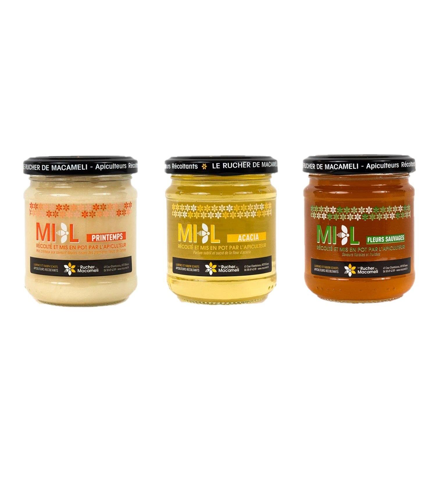Honey trio - Monts du Lyonnais - 250g jar