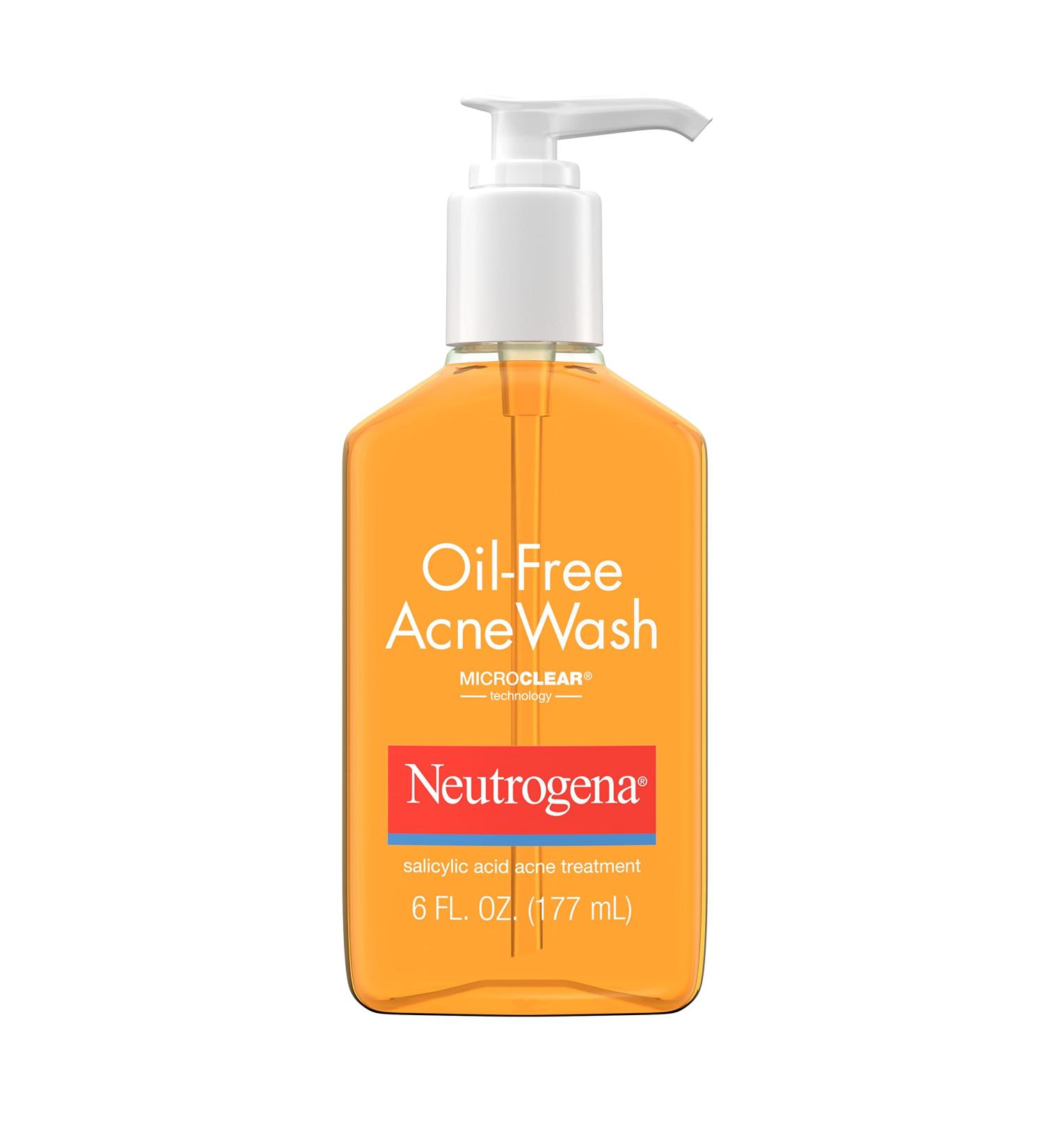 Neutrogena Oil-Free Acne Wash 6 fl oz - Gentle Face Cleanser for Acne-Prone Skin - Buy Online on GoSupps.com