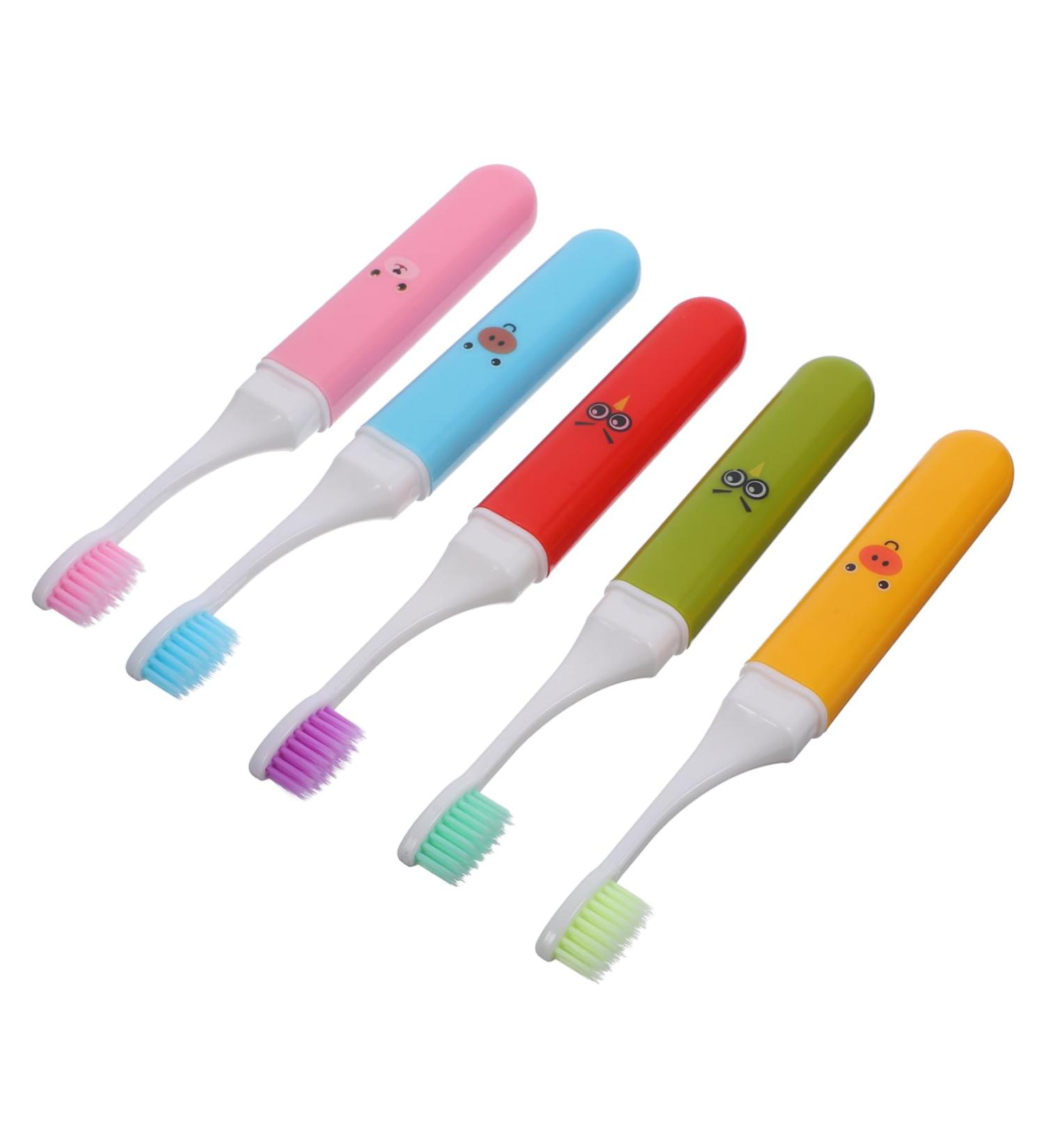 Gatuida 5-St Mini Travel Toothbrush | Comfortable & Portable Foldable Toothbrush for Kids & Adults - Buy Online on GoSupps.com