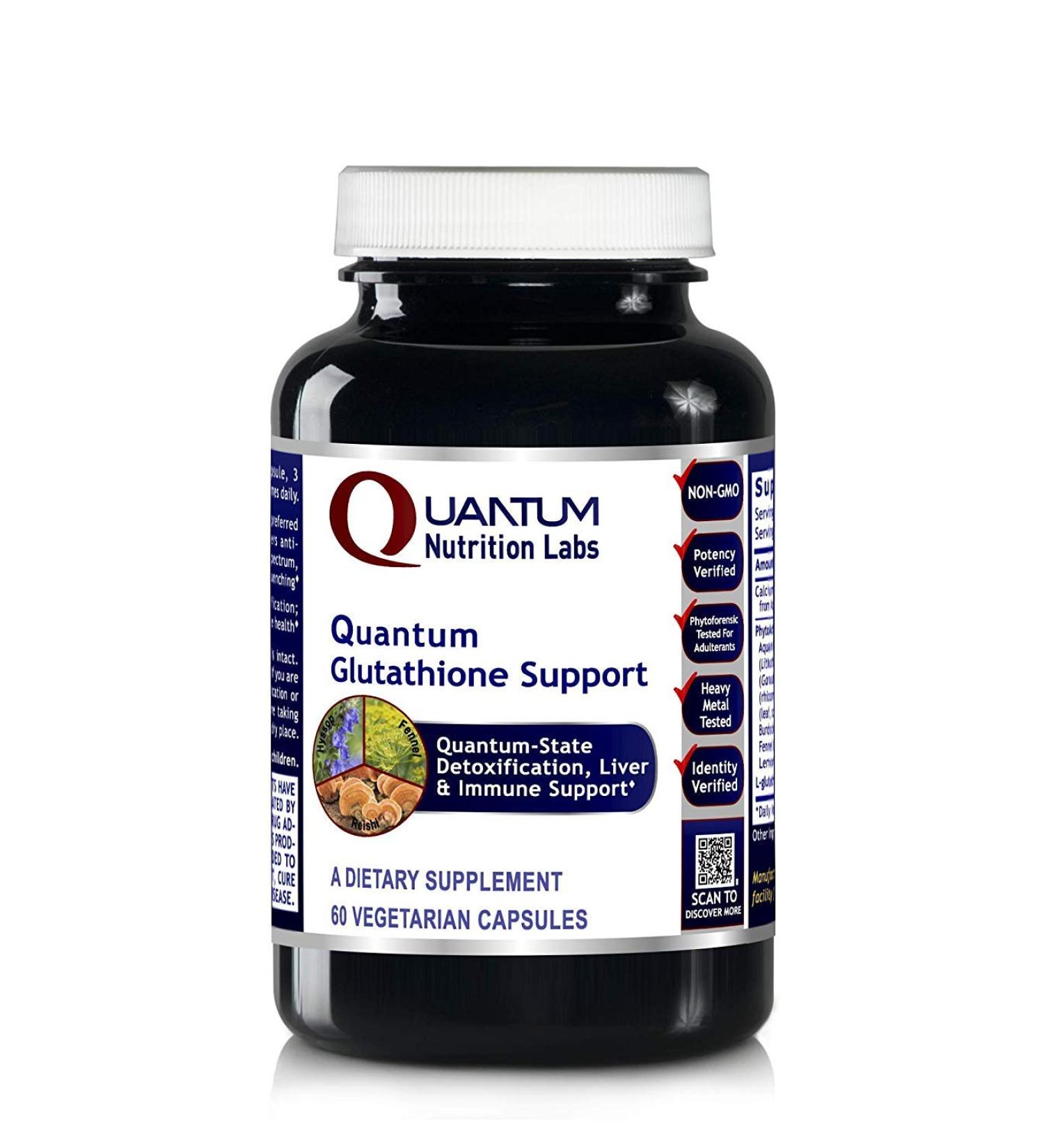 QNL Glutathione Support - Glutathione Capsules for Adults - Organic Antioxidant Liver & Immune Support Supplement - Supports Eye Health - 60 Plant-Source Capsules