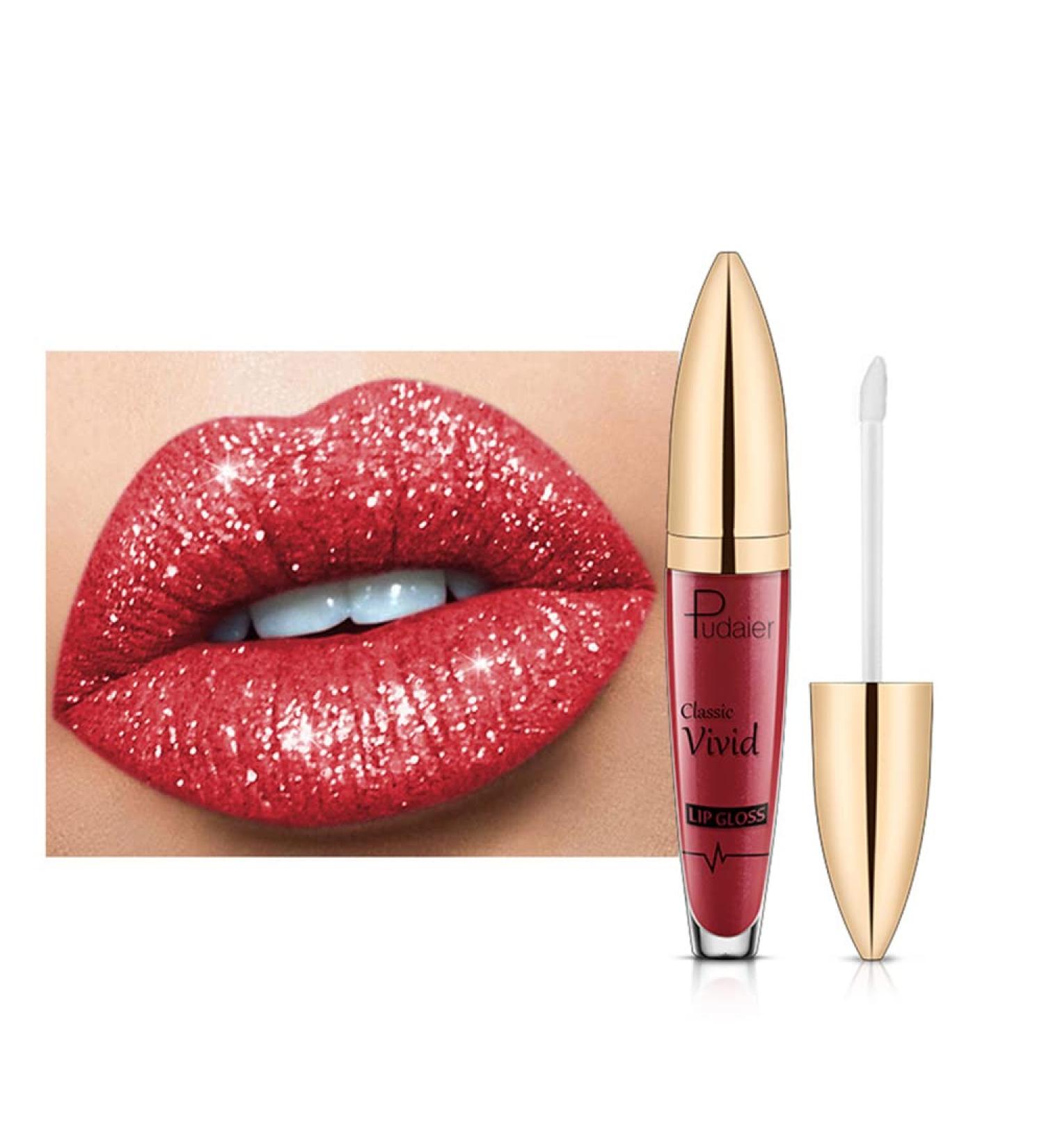  Mzshne Extreme shine crystal lip gloss. Vegan and cruelty-free formula. Popular beauty makeup lipstick. - Buy Online on GoSupps.com