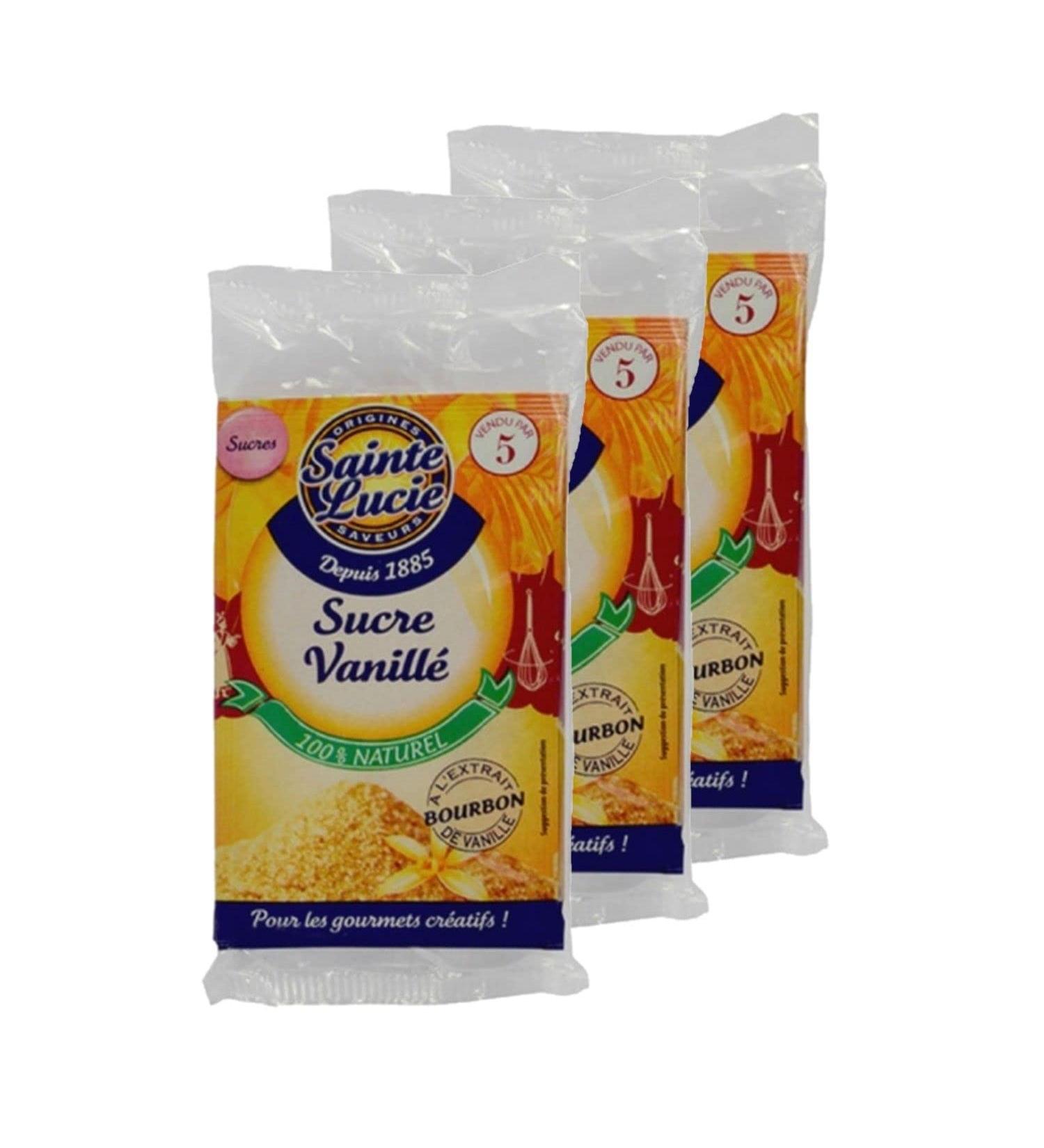Set of 3 Vanilla Sugar 5 Sachets 7.5 g - Pack 37 g