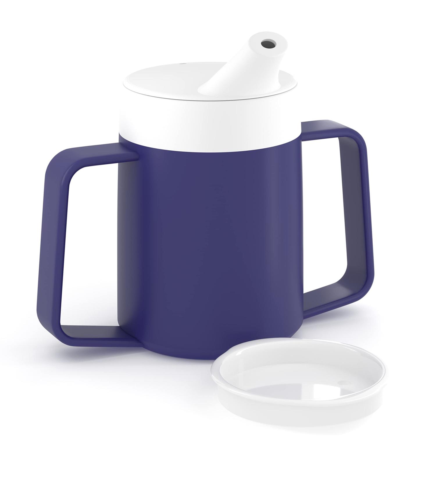 JFA Supplies 2 Handle Blue Adult Drinking Mug 165ml | Non Spill Sippy Cup - Buy Online on GoSupps.com
