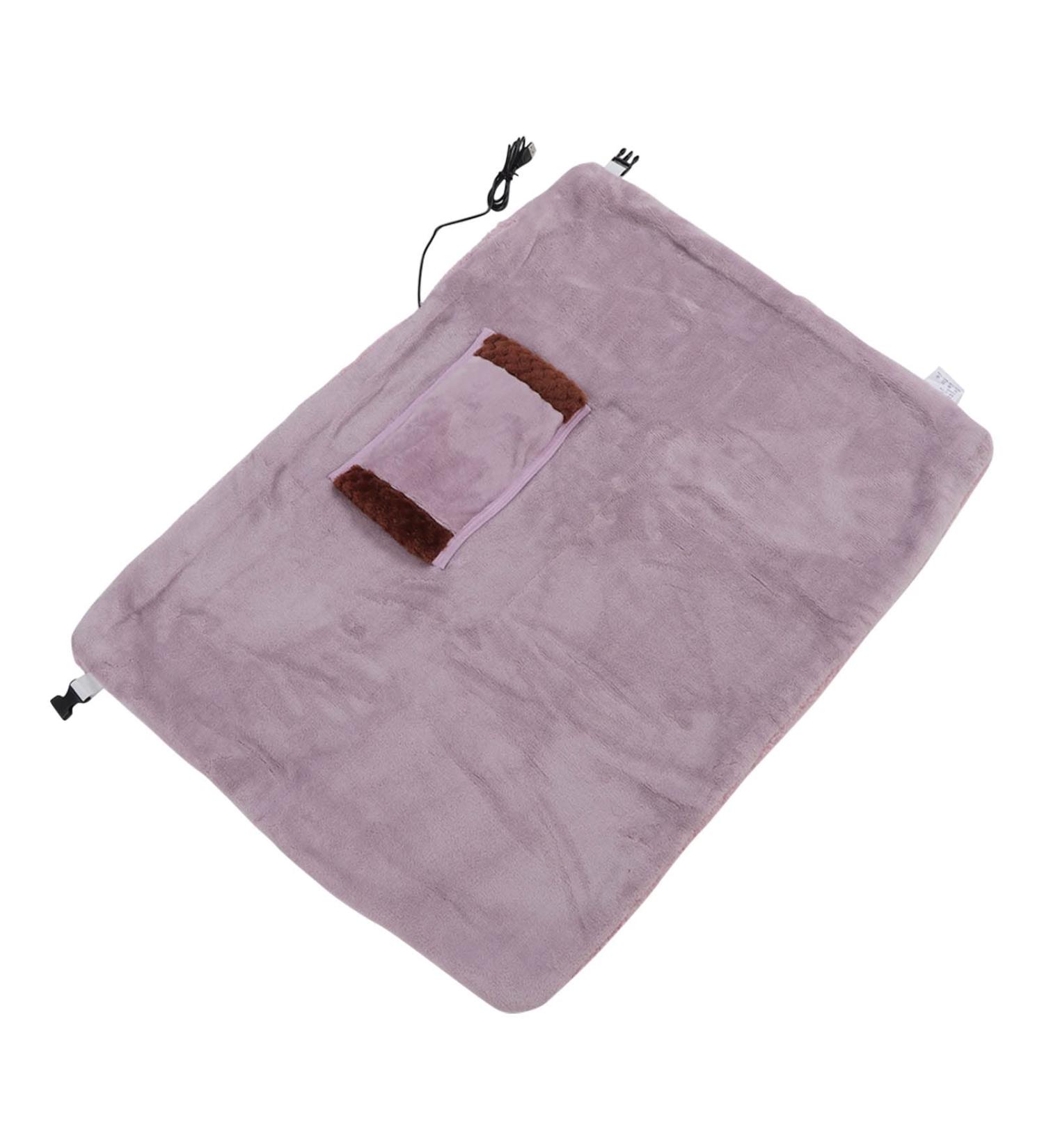 Shanrya USB Flannel Heating Scarf - Multifunctional Warm Wrap for Home Use - Safe Constant Temperature - Pink & Purple - Buy Online on GoSupps.com