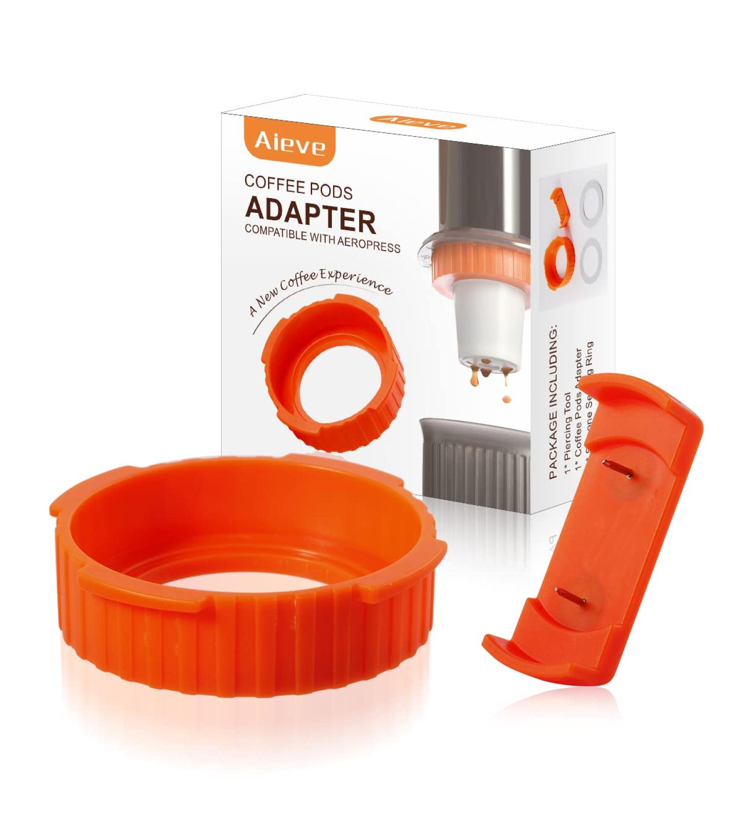 AIEVE Coffee Pod Adapter for Aeropress - Outdoor Coffee Solution for K Cups and Tea Pods - Compatible with Aeropress Espresso Maker and Aeropress Go Travel Coffee Maker - Buy Online on GoSupps.com