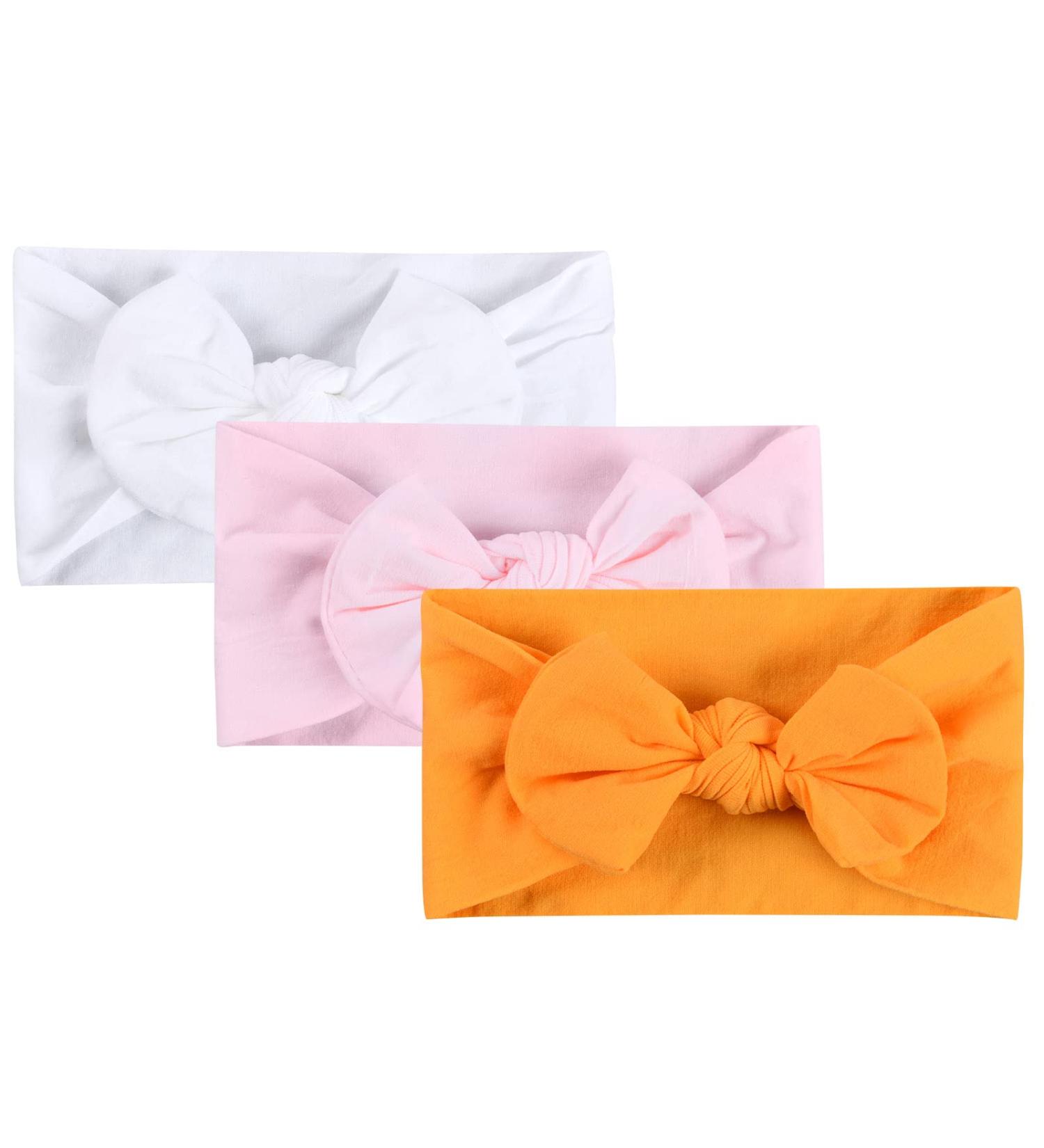 Aolso Baby Girl Headbands Set - 3pcs Newborn to Toddler Hair Bands with Bows | Child Hair Accessories - Buy Online on GoSupps.com