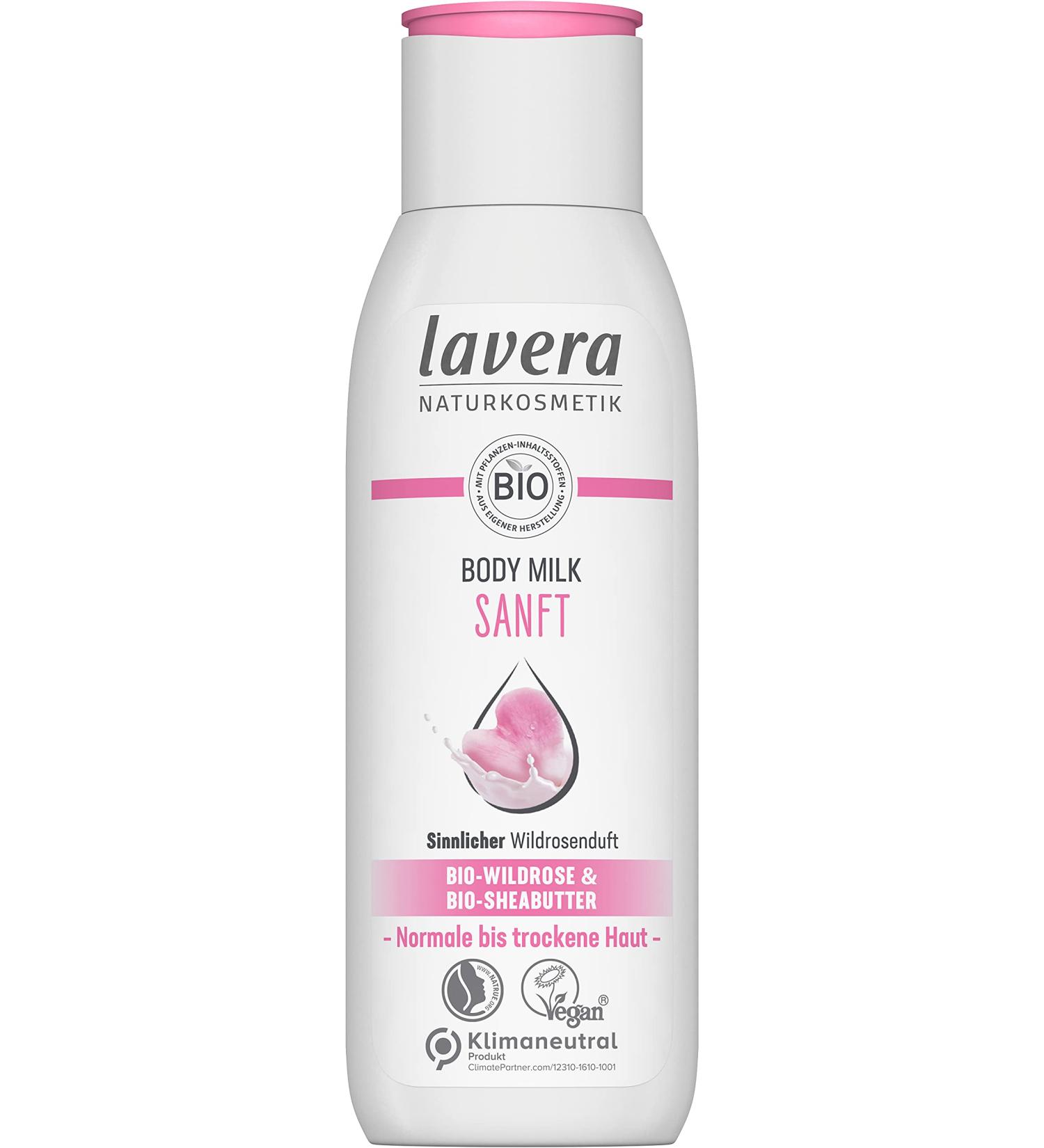 Lavera Body Lotion Gentle | Organic Vegan Body Milk for Normal to Dry Skin | PETA Certified Natural Cosmetics (200 ml) - Buy Online on GoSupps.com