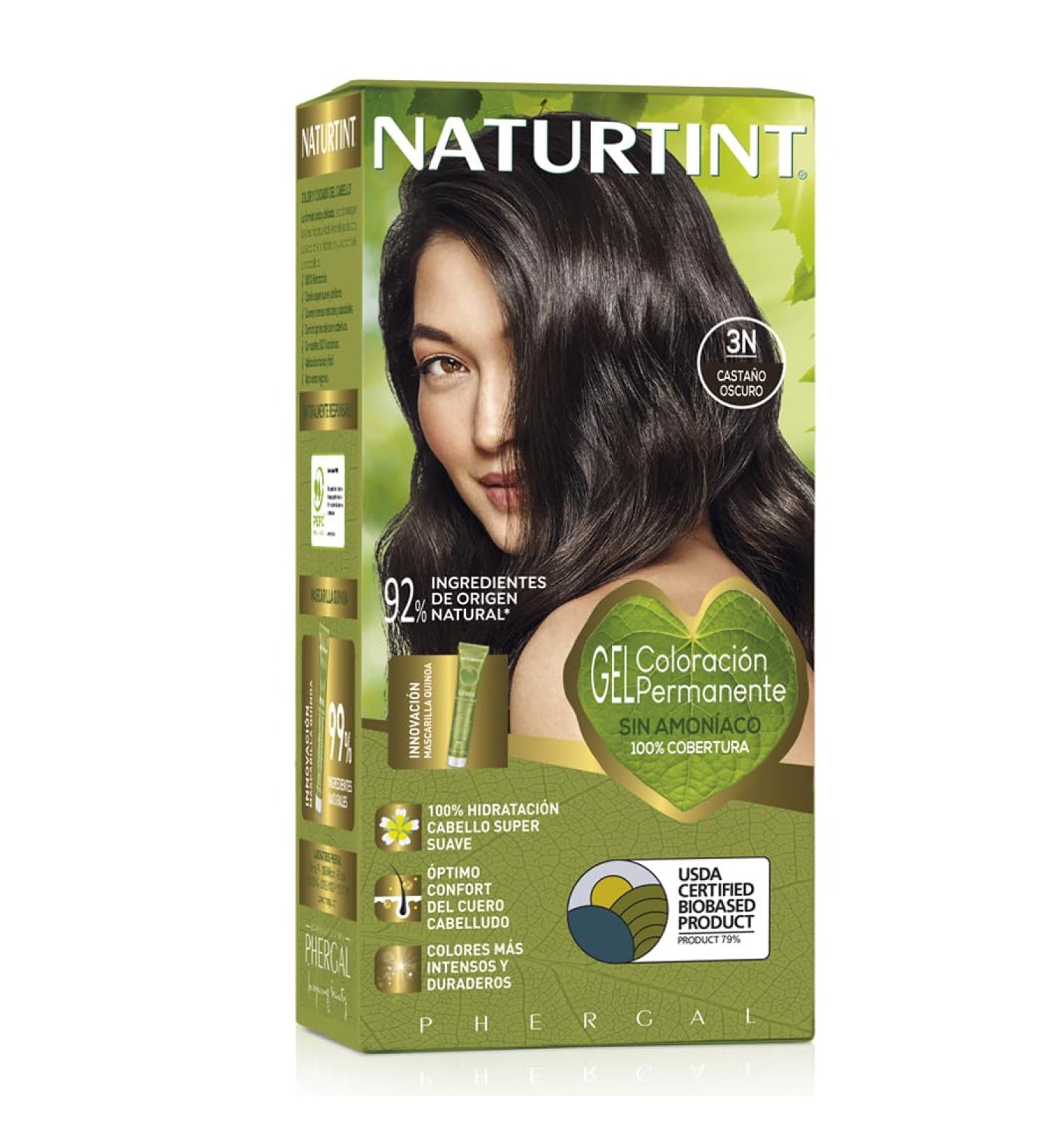 Natureint Ammonia-Free Hair Color | 3N Castania & Chestnut Brown | Natural Ingredients | 170ml Pack - Buy Online on GoSupps.com