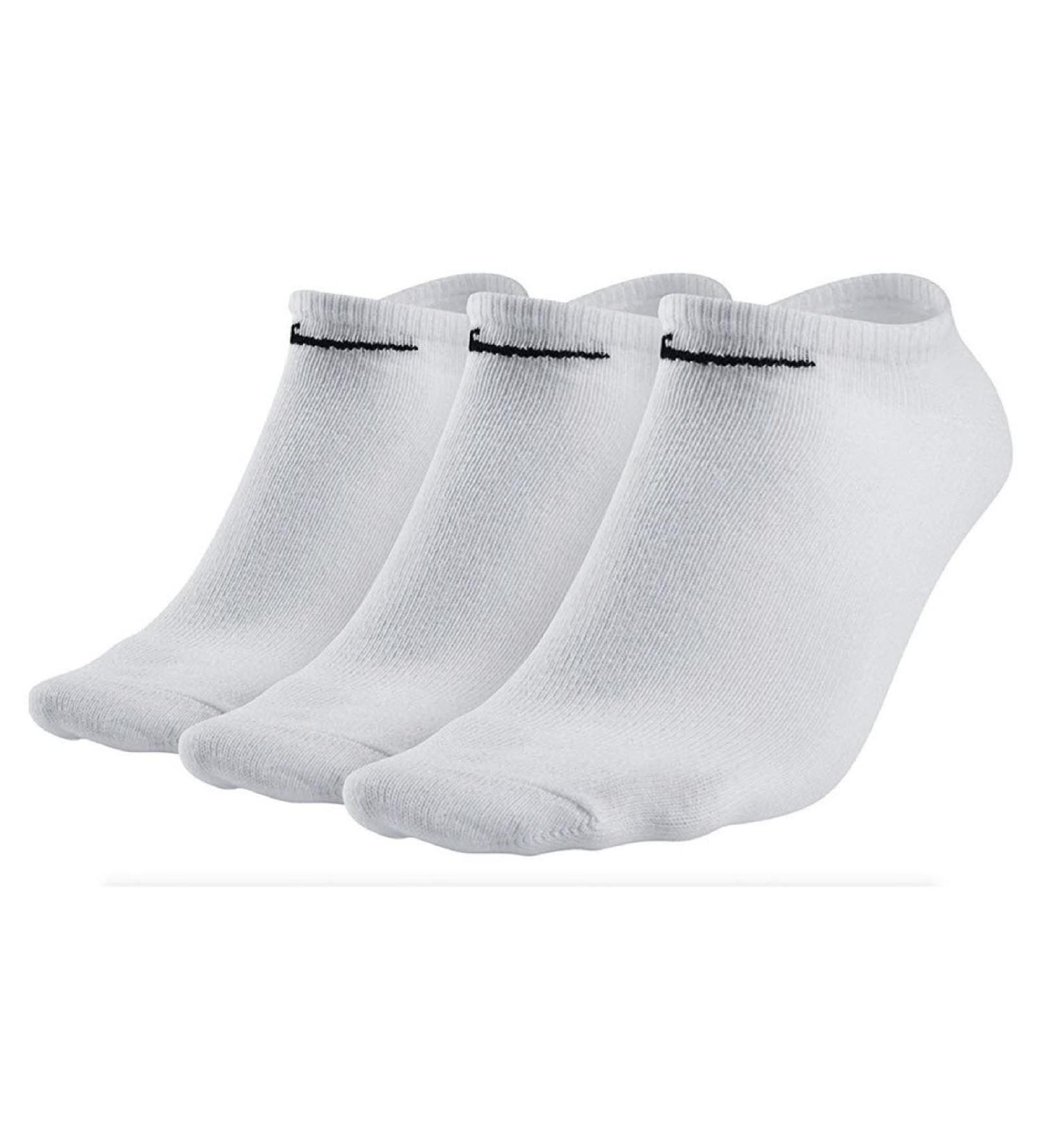 Nike Unisex Adult Socks 3 Pairs Value No Show L White