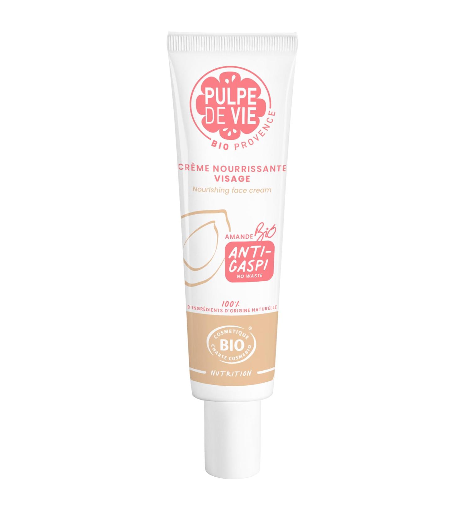 Pulpe de Vie - Certified Organic Velvety Caress Face Cream 40ml - Anti-waste! Almond - Dry to Very Dry Skin Care - Nourishing & Protective - Natural Ingredients - Buy Online on GoSupps.com
