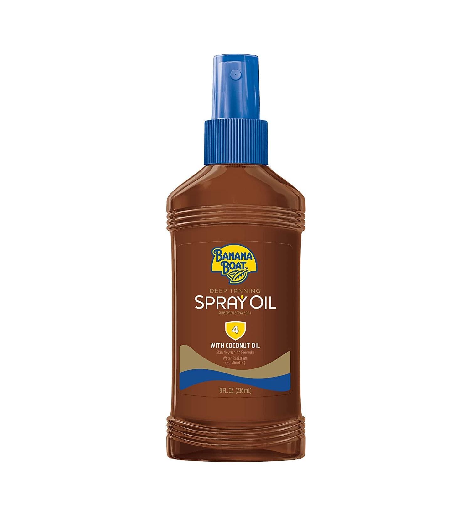 Banana Boat Deep Tanning Spray SPF 4 - 8 Ounces (Pack of 2) - Sun Protection for a Lasting Tan - Buy Online on GoSupps.com