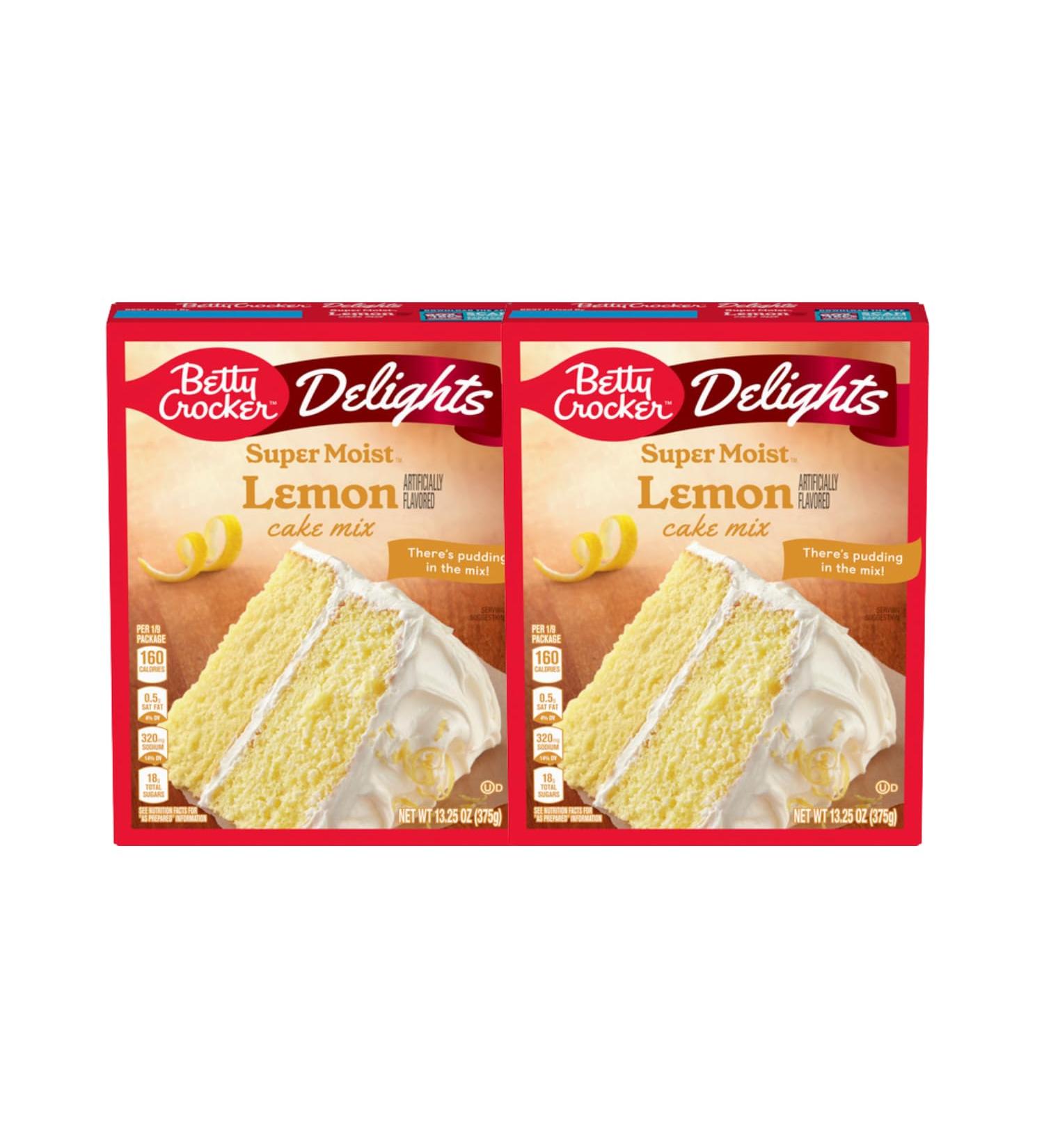 Betty Crocker Super Moist Lemon Cake Mix 432g | Rich Dense and Delicious Dessert Ready to Bake in Minutes | Pack of 2 - Buy Online on GoSupps.com