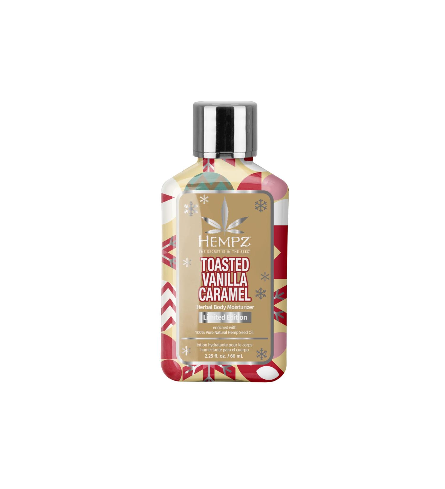 Hempz Mini Toasted Vanilla Caramel Body Lotion - Moisturizer for Men & Women | Holiday Gifts | 2.25 oz - Buy Online on GoSupps.com