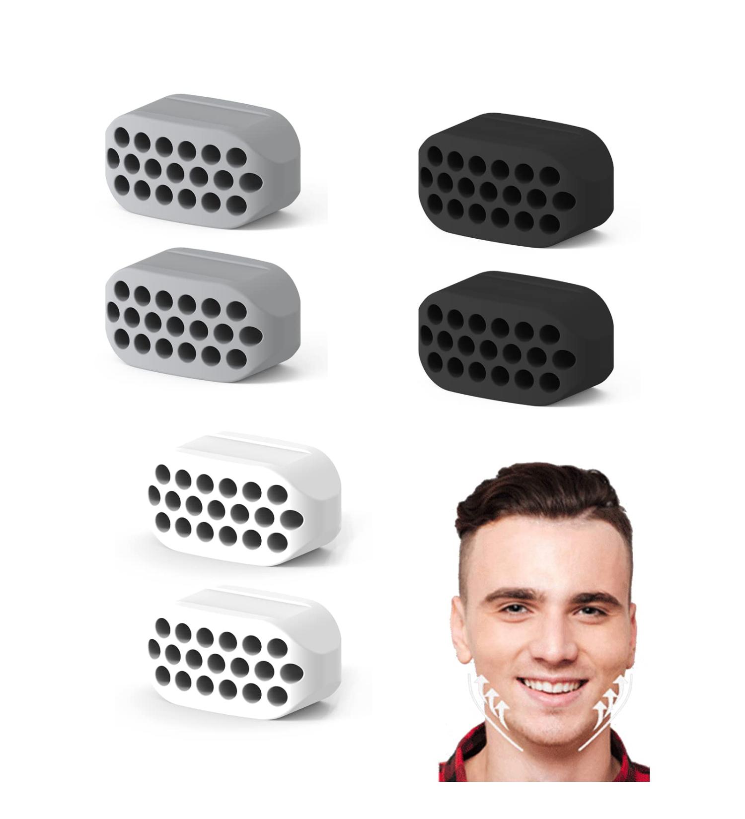 BSitsss 6-Piece Jawline Trainer Set | Kiefer Trainer & Jaw Coach for a Defined Jawline | Silicone Exerciser & Double Chin Reducer - Buy Online on GoSupps.com