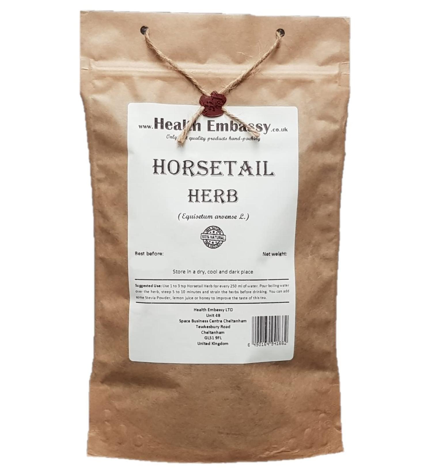  HEALTH EMBASSY Health Embassy Herbe de Pr le Tisane | Equisetum Arvense L | Horsetail Herb Tea 100g - Buy Online on GoSupps.com