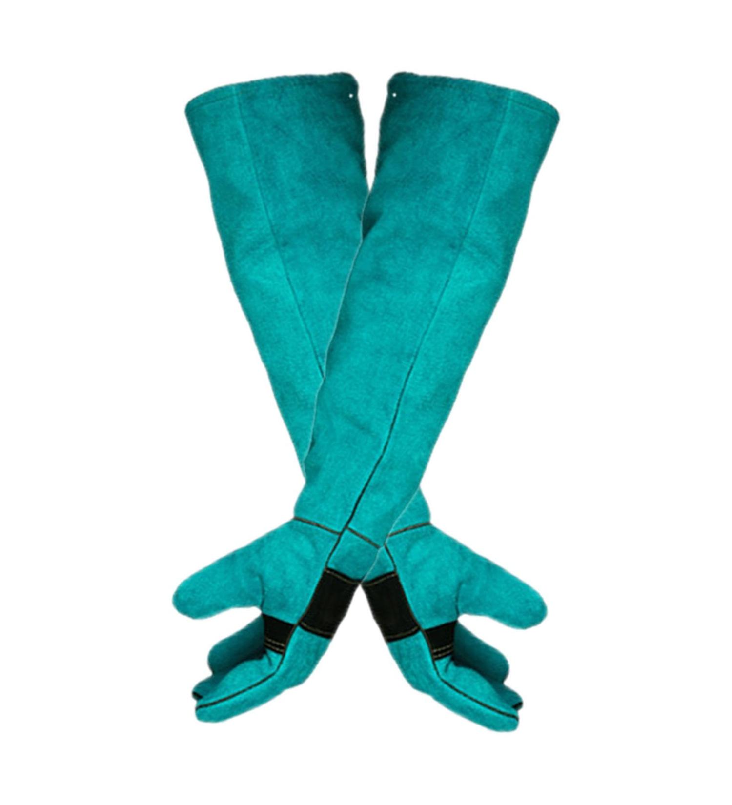 Protective Gloves for Pets - Cut-proof Gloves for Handling Animals Gloves for Handling Pets Dog Protection Gloves with Leather Padding Animal Bite Resistant Care Han 60 Cm-green - Buy Online on GoSupps.com