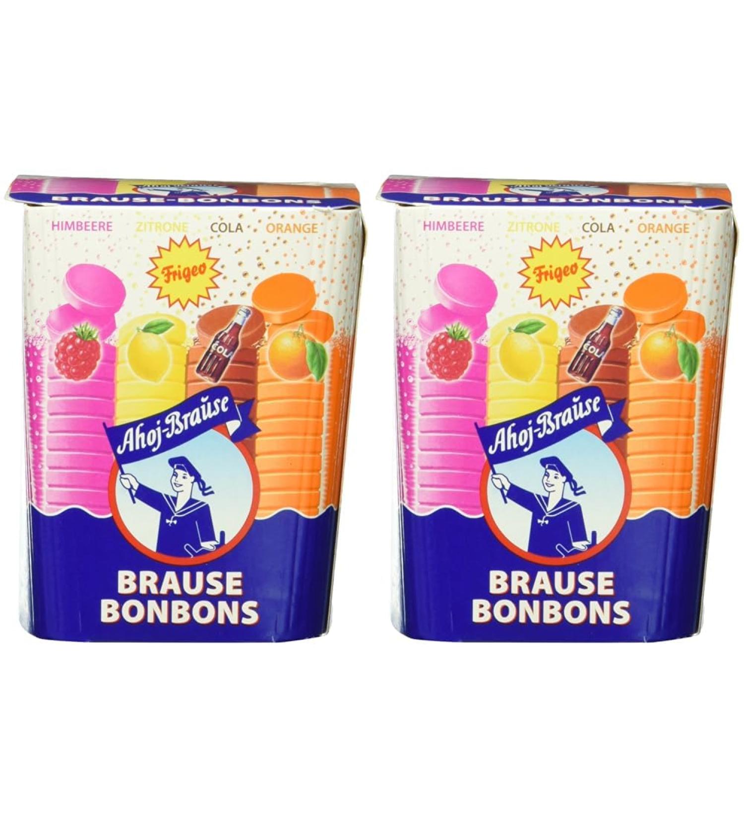 Frigeo Ahoj-Brause Classics - Round Candies (Lemon Orange Raspberry Cola) 1x125g | International Shipping Available - Buy Online on GoSupps.com
