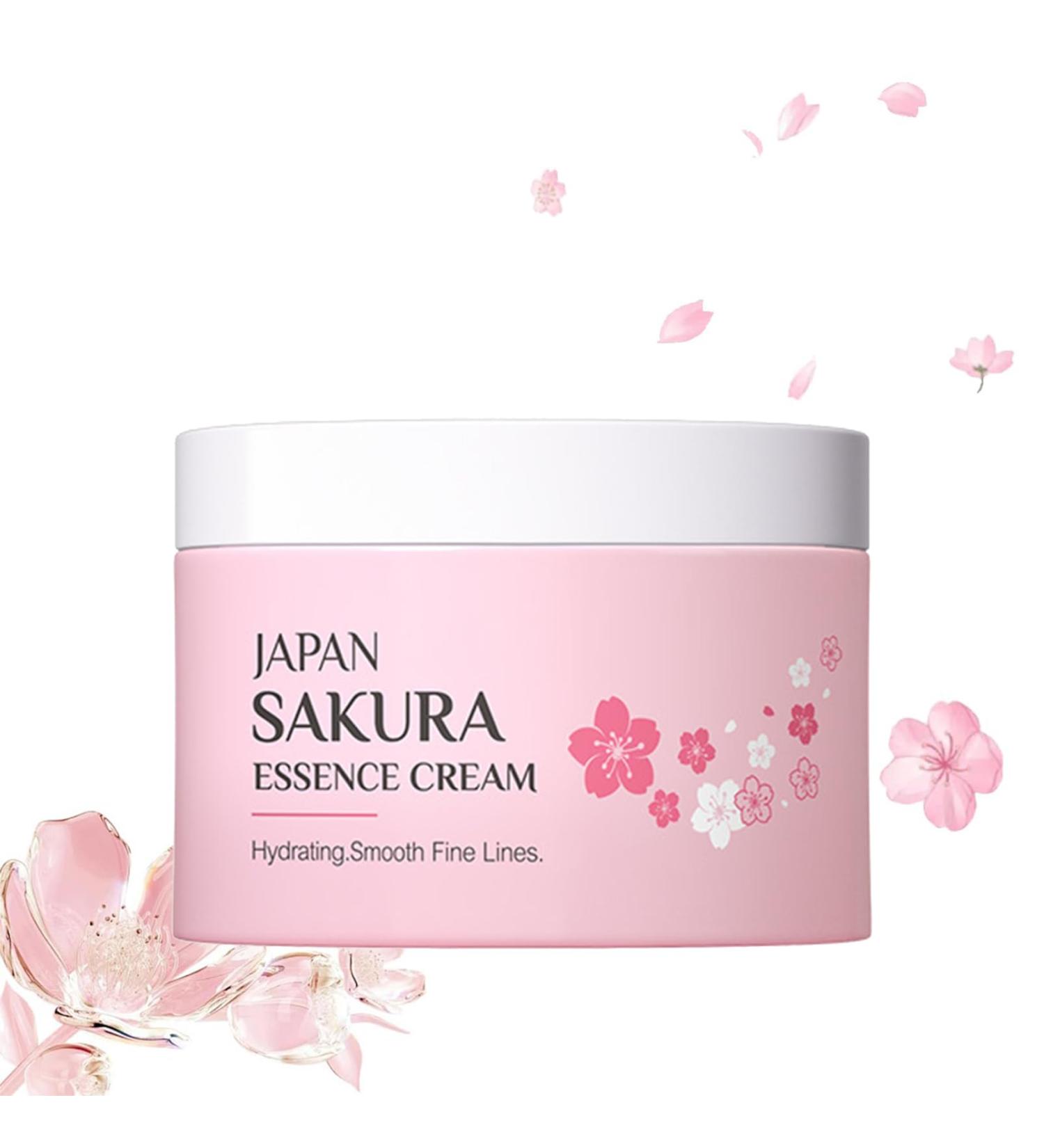 Sakura Facial Moisturizer - Cherry Blossom Face Cream with Niacinamide & Vitamin C | Hydrating Korean Skin Care for Women - Buy Online on GoSupps.com