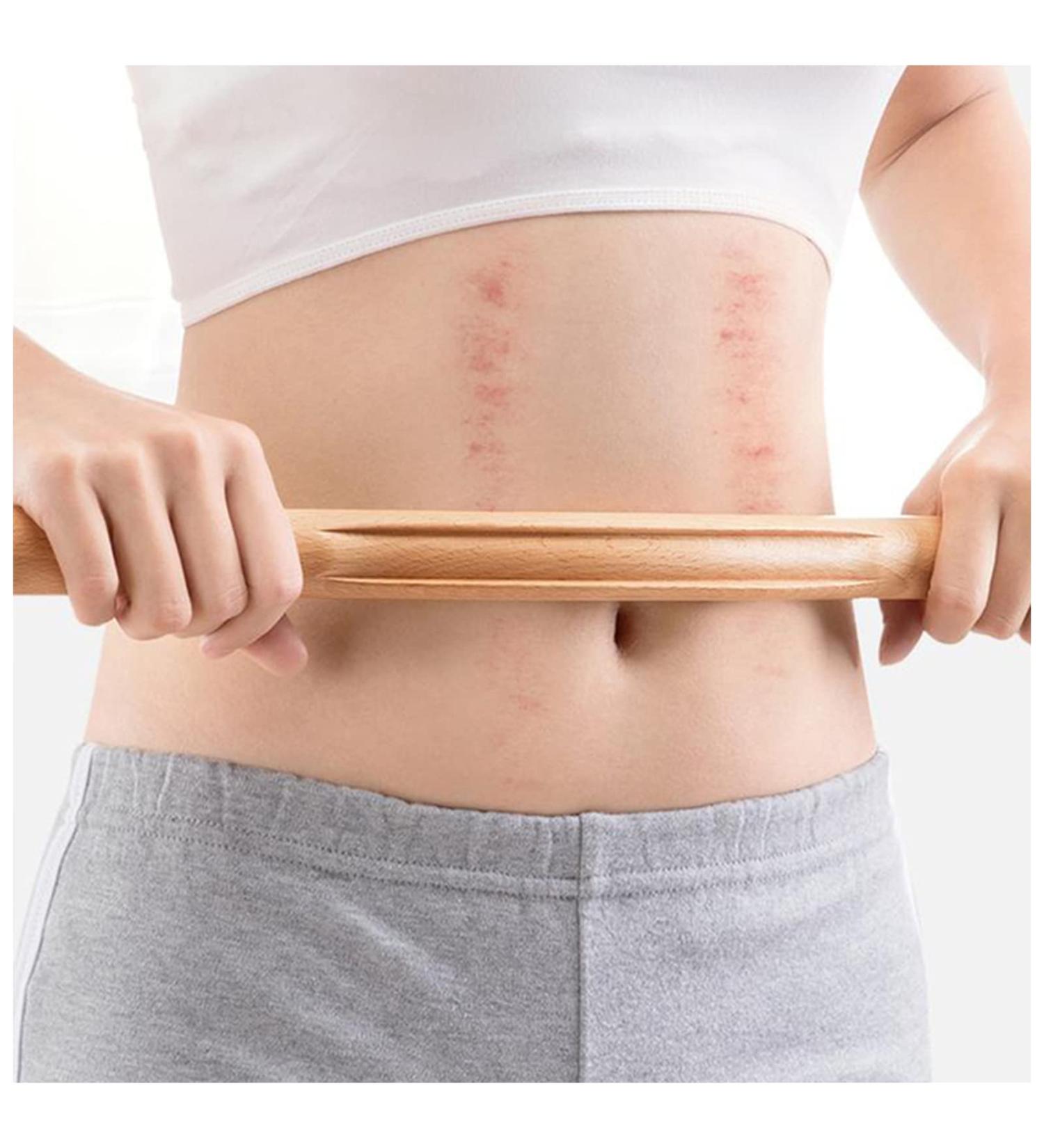 Natural Wood Guasha Massage Tools Set - 4 Piece Large Body Scraper for Back Shoulder Neck & Legs - Enhance Relaxation & Pain Relief - Buy Online on GoSupps.com