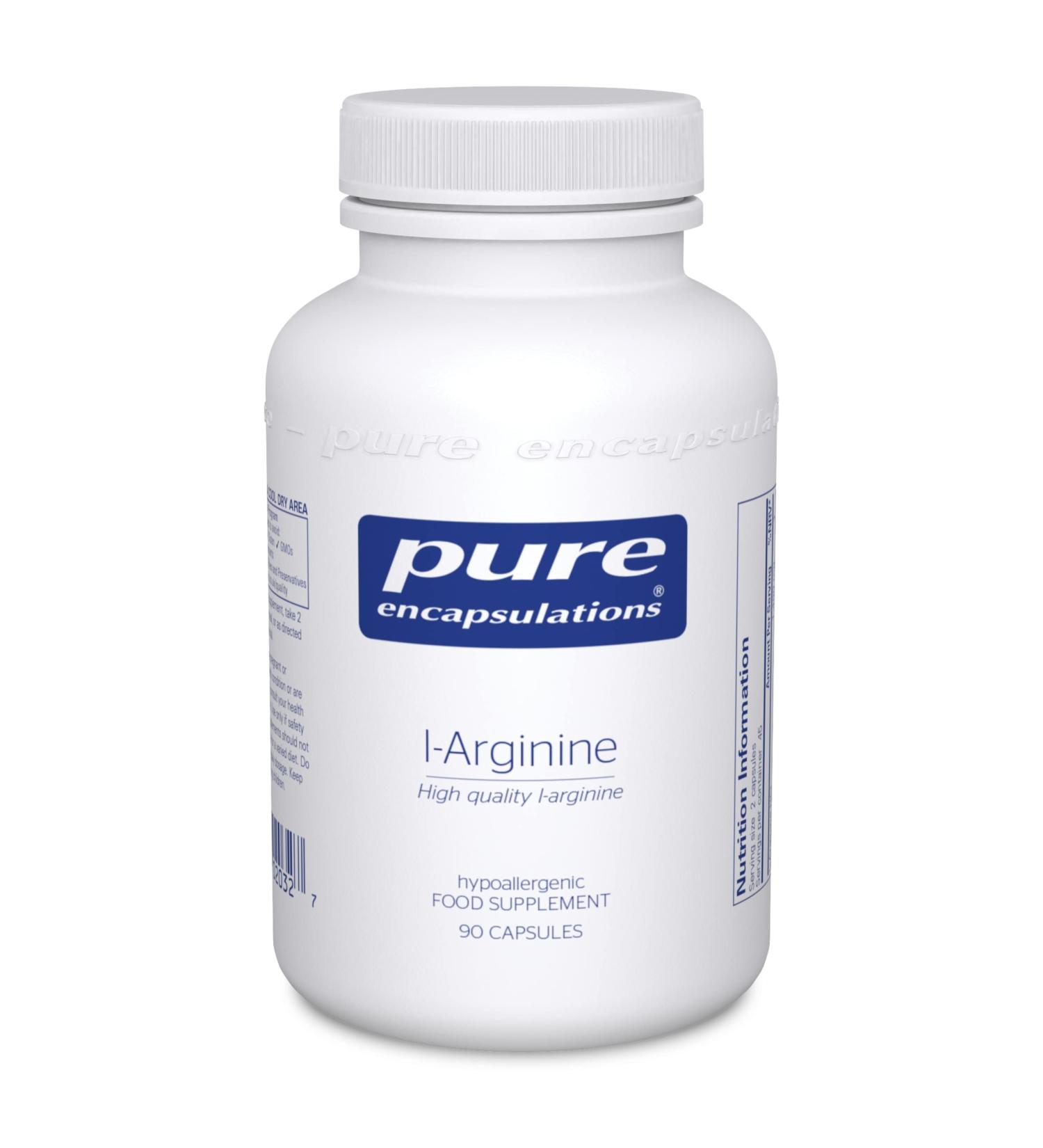 Pure Encapsulations L-Arginine: Hypoallergenic Supplement, 90 Capsules - Buy Online on GoSupps.com