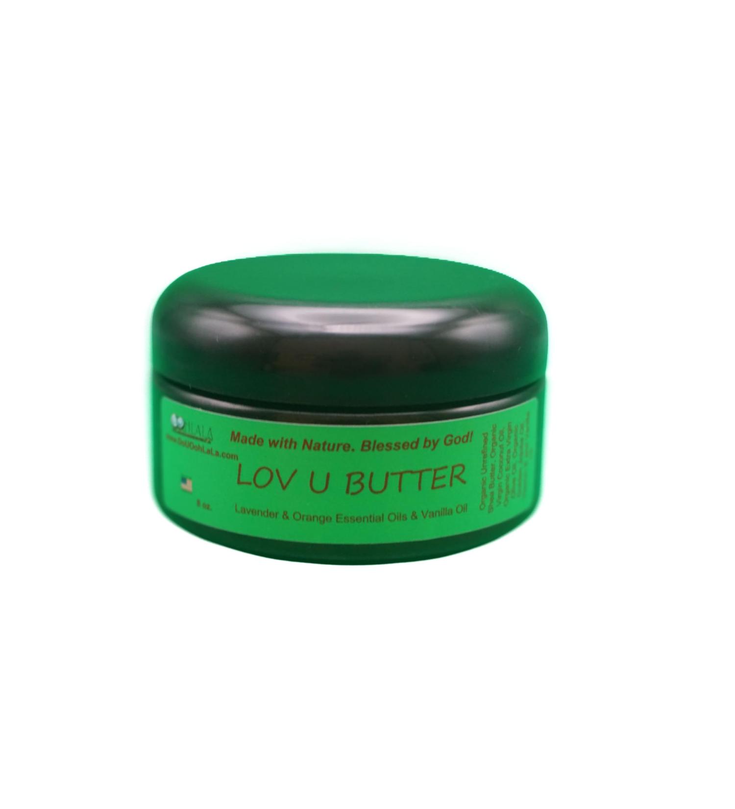 Ooh La La Skin Care LLC LOV U Butter 8 oz. Large - Handmade Deeply Hydrating Ultra Moisturizing Organic Cream