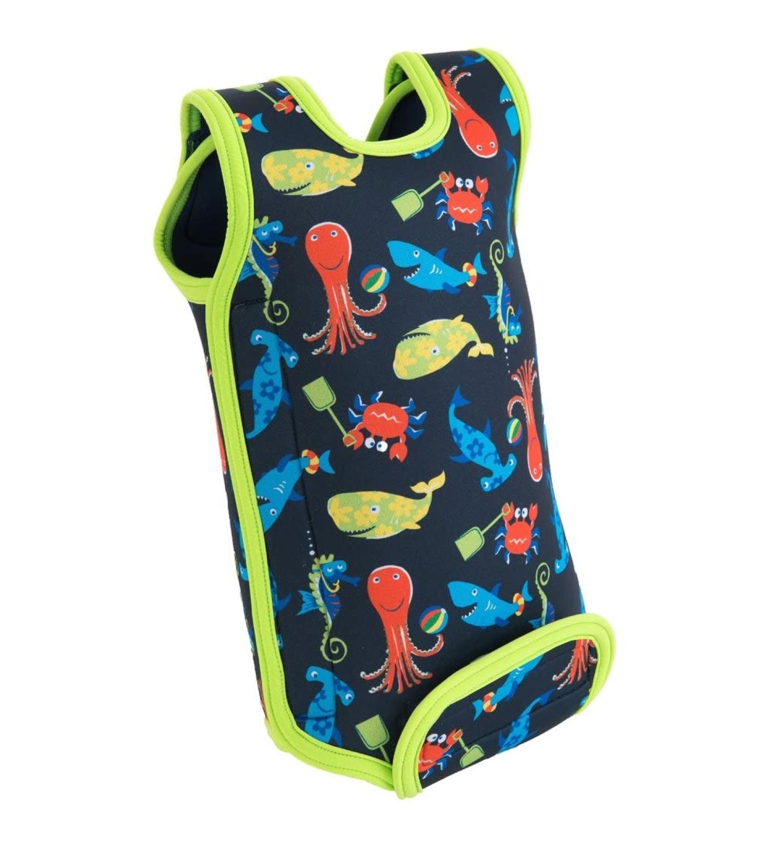 Konfidence Babywarma Boys 2mm Neoprene Baby Wetsuit - Navy Sea Friends | 50+ UV Protection | 0-6 Months - Buy Online on GoSupps.com