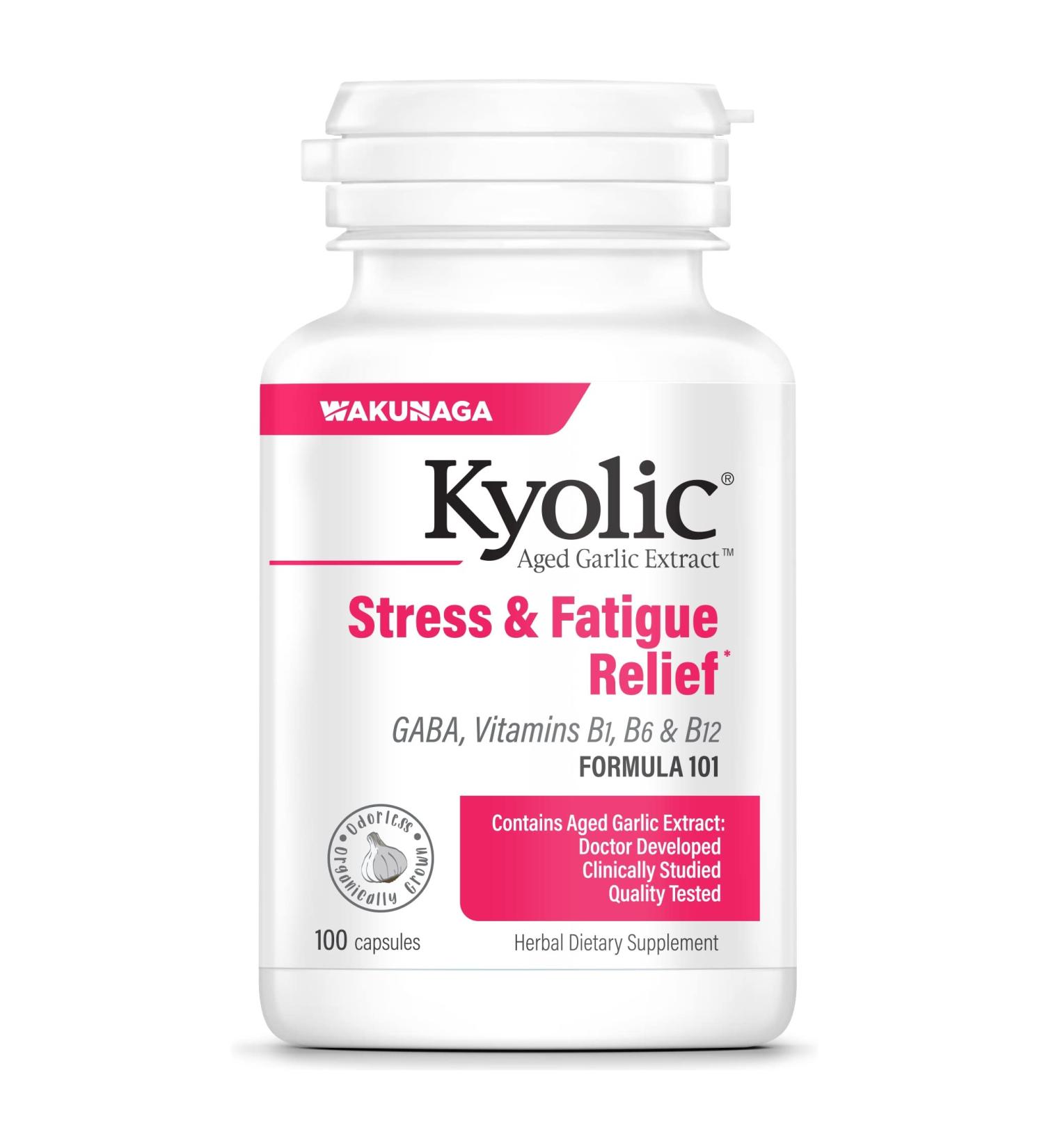 Kyolic Aged Garlic Extract Formula 101 - Stress & Fatigue Relief, 100 Capsules - Buy Online on GoSupps.com