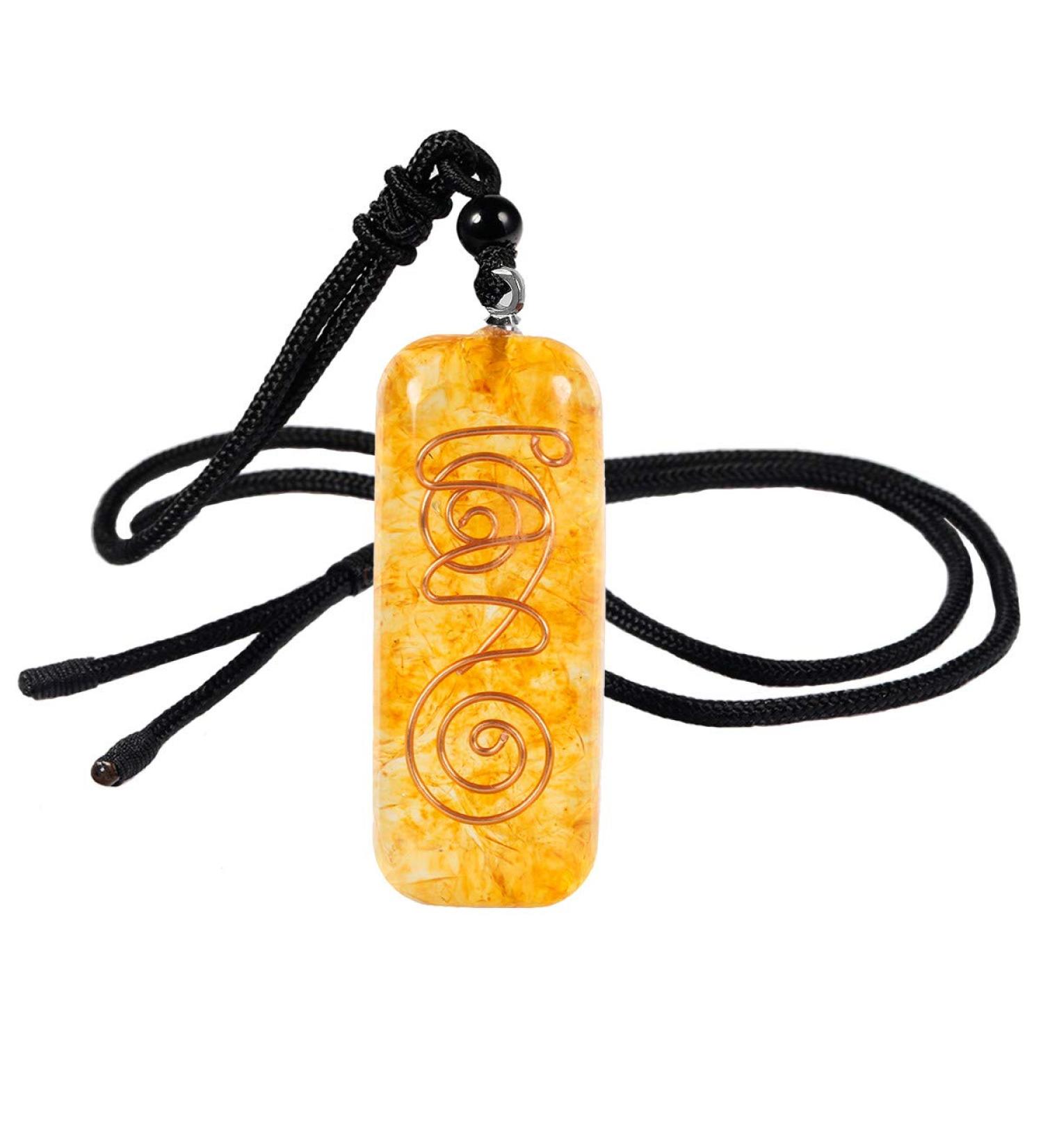 Rockcloud Healing Orgonite Crystal Pendant Necklace - Chakra Reiki Meditation Jewelry | Shop Now - Buy Online on GoSupps.com