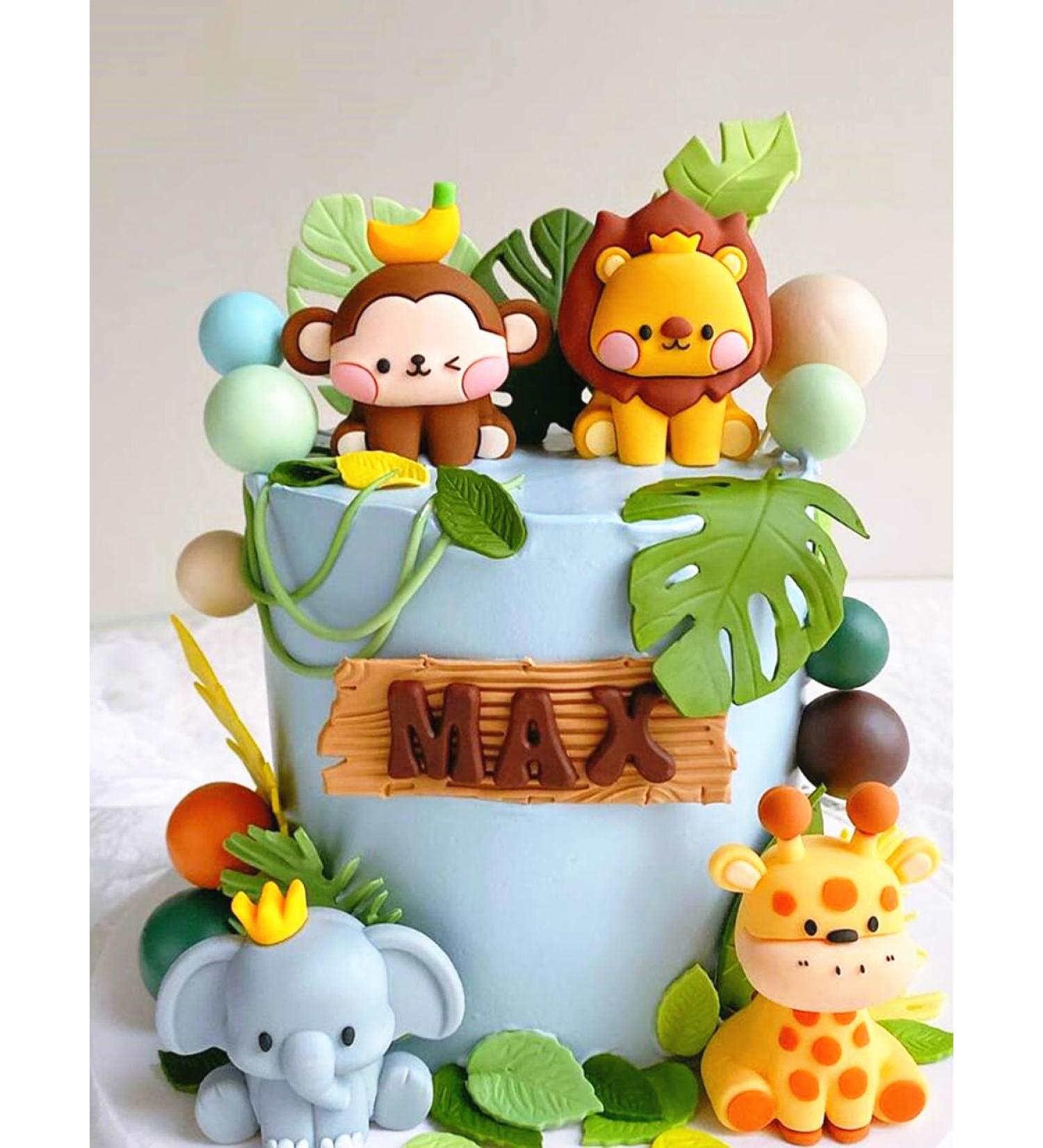 JeVenis Jungle Animals Cake Decoration - Safari Birthday & Baby Shower Decor | Perfect for Celebrations - Buy Online on GoSupps.com