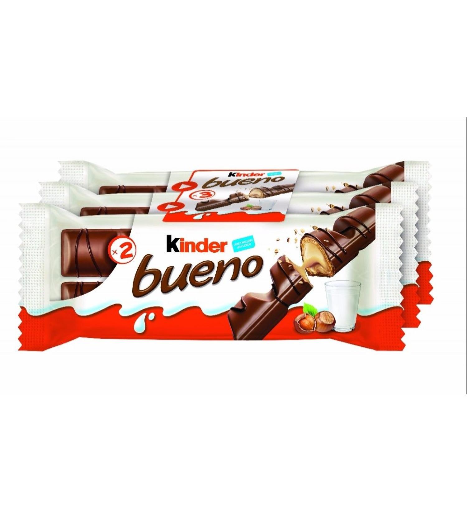Kinder Bueno - Gaufrettes enrob es de chocolat au lait - lot de 3 paquets de 43 g