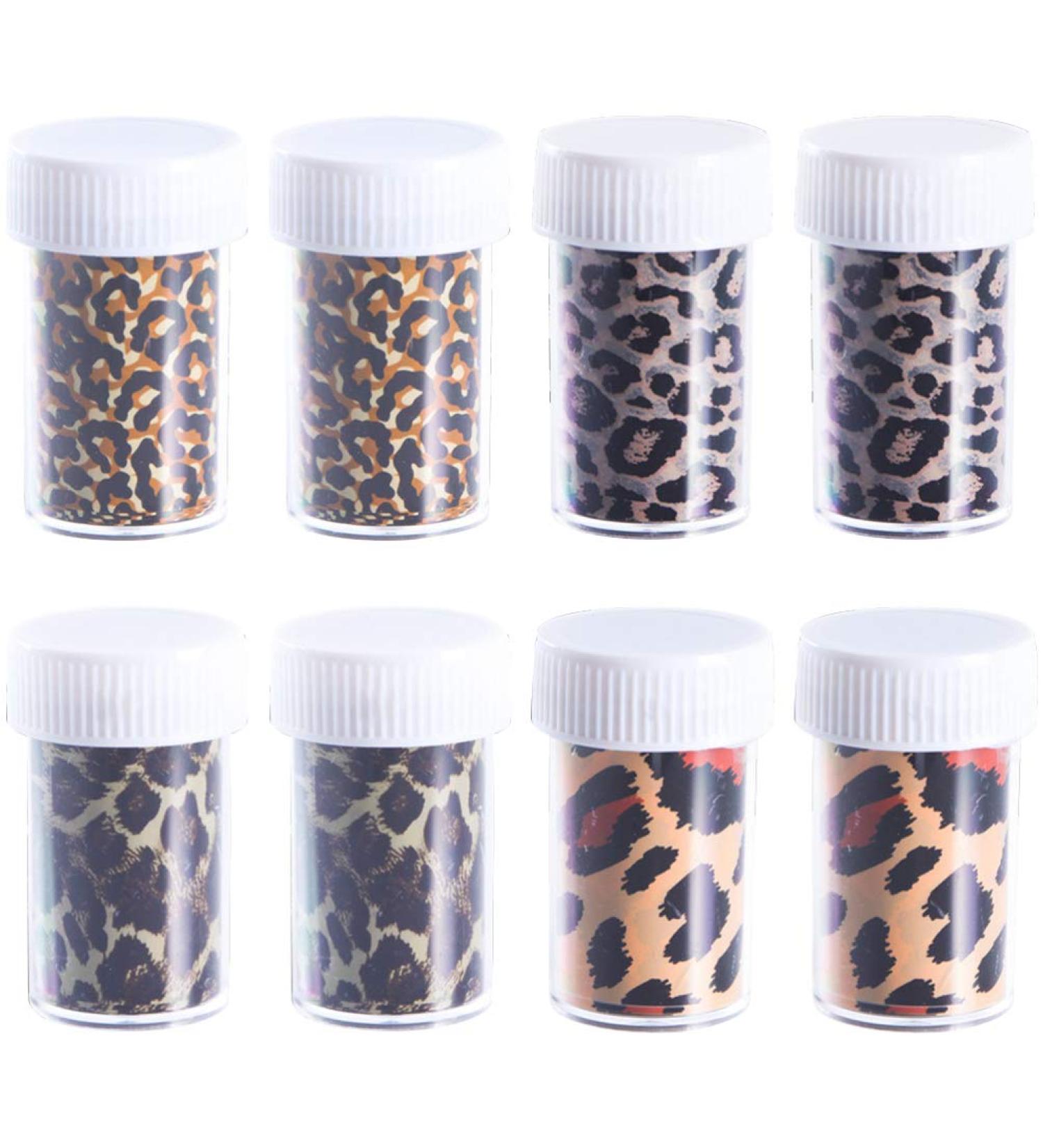 Beaupretty Nail Foil Transfer Sticker Leopard Print Nail Art Wrap Nail Adhesive Stickers for DIY Christmas 8Bottle(Mixed Color) Girl Stickers - Buy Online on GoSupps.com