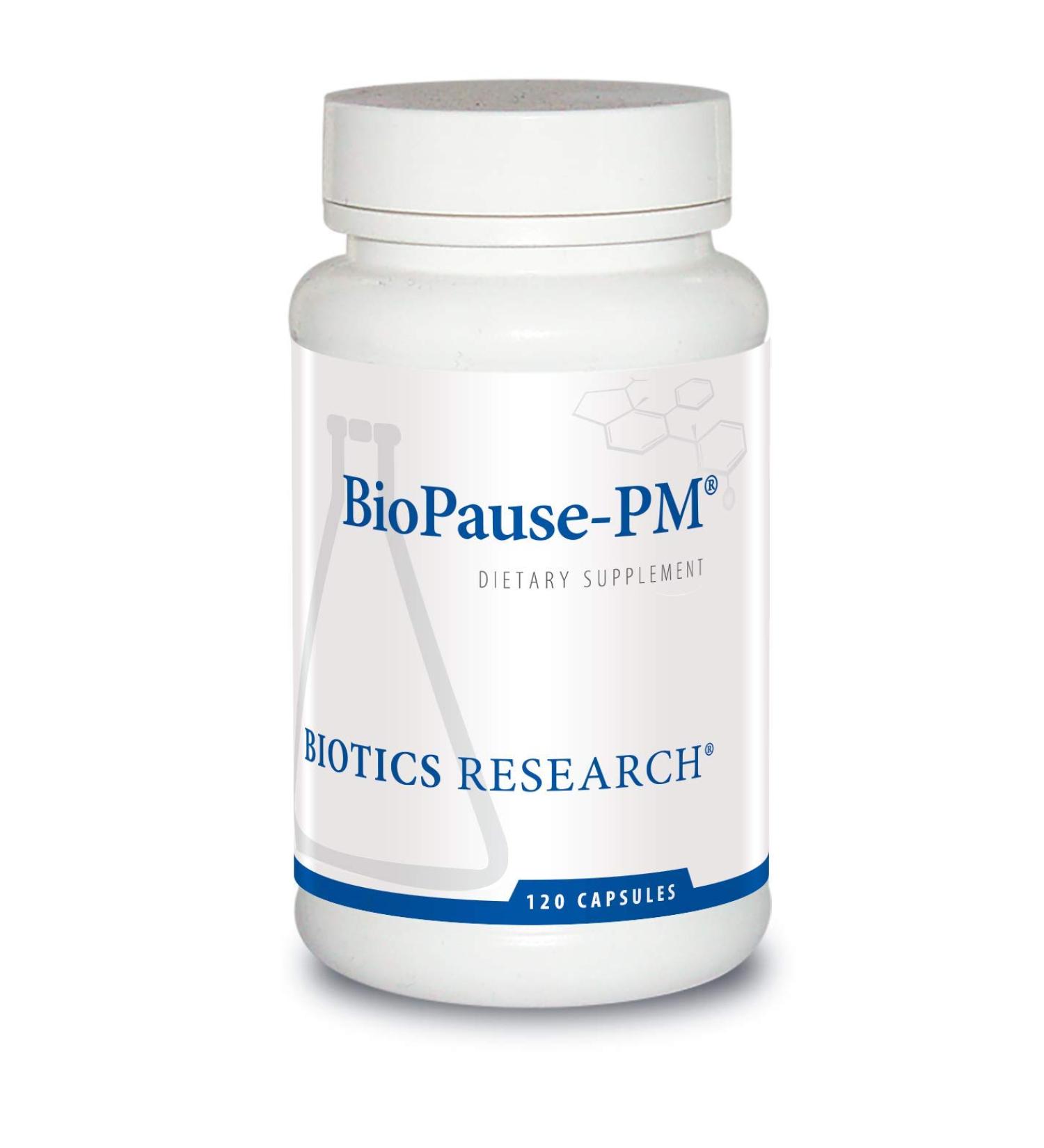 Biotics Research BioPause PM Menopausal Support 120 Capsules - Hormonal Balance, Black Cohosh, Lemon Balm, Passionflower - Promotes Relaxation, Calm, and Regulates Sleep - Buy Online on GoSupps.com