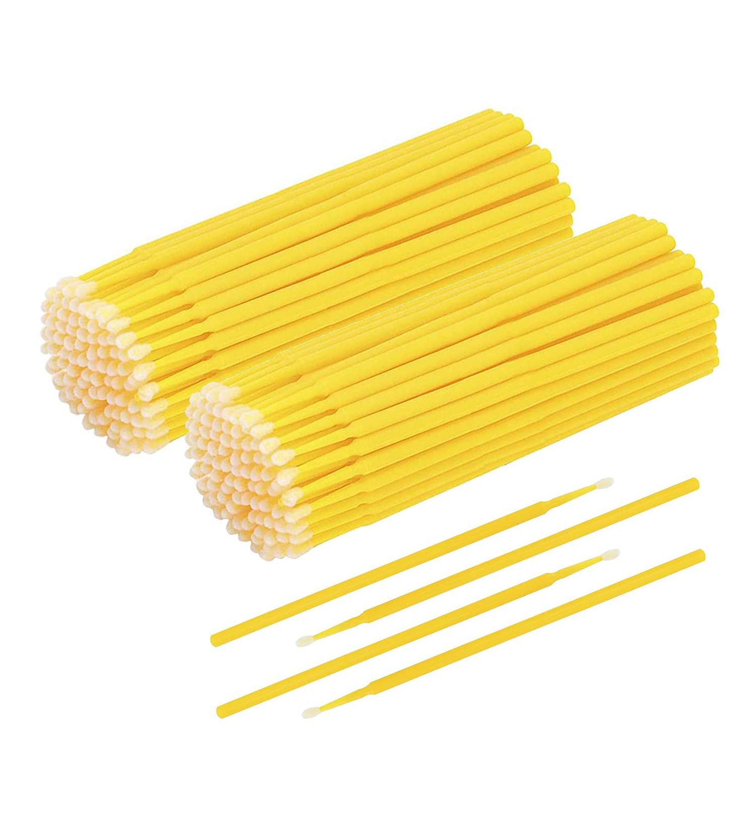 Takuza 200 Pieces Disposable Eyelash Brushes - Yellow Makeup Applicators for Eyelash Extensions & Lifting Accessories - Buy Online on GoSupps.com