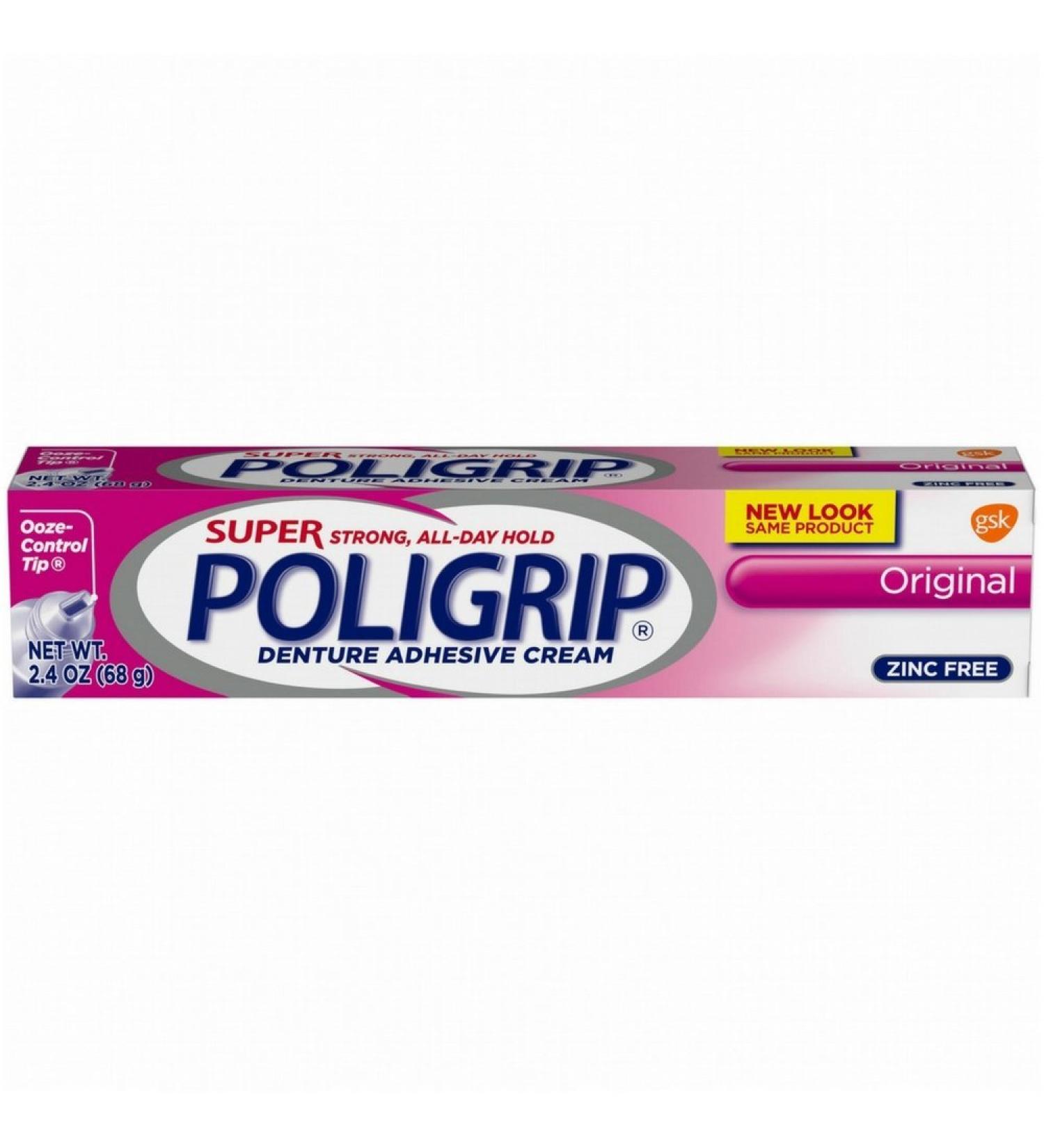 Super Poligrip Original, 2.4-Ounce 3 pack 2.4-Ounce (Pack of 3)