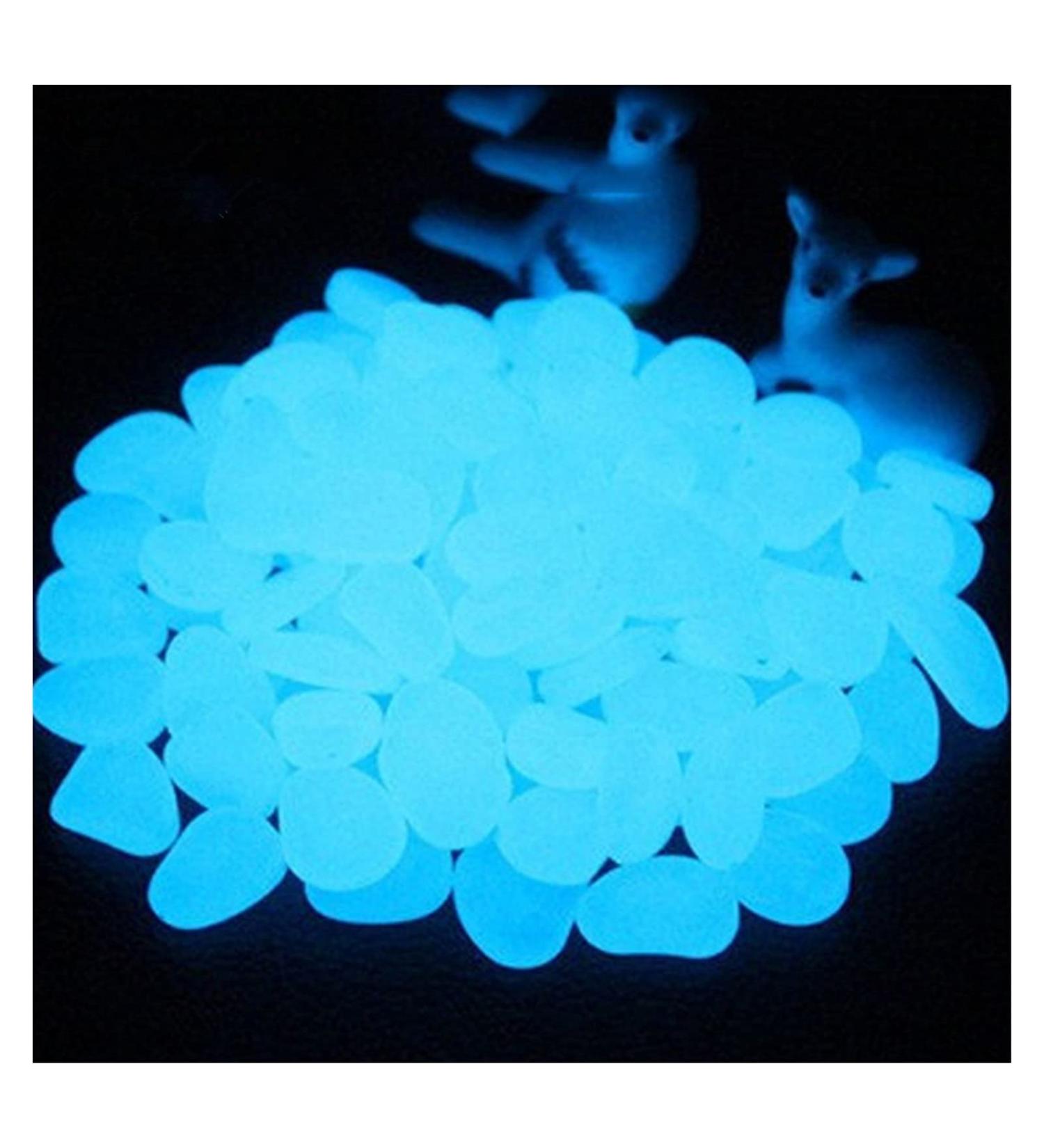 Pebbles 50/100/300pcs Glow in the Dark Garden Pebbles for Walkways Garden Decoration Glow Pebbles Plants Aquarium Luminous Stones Decorative Pebbles (Color : Blue Size : 50 PCS) 50 PCS Blue - Buy Online on GoSupps.com