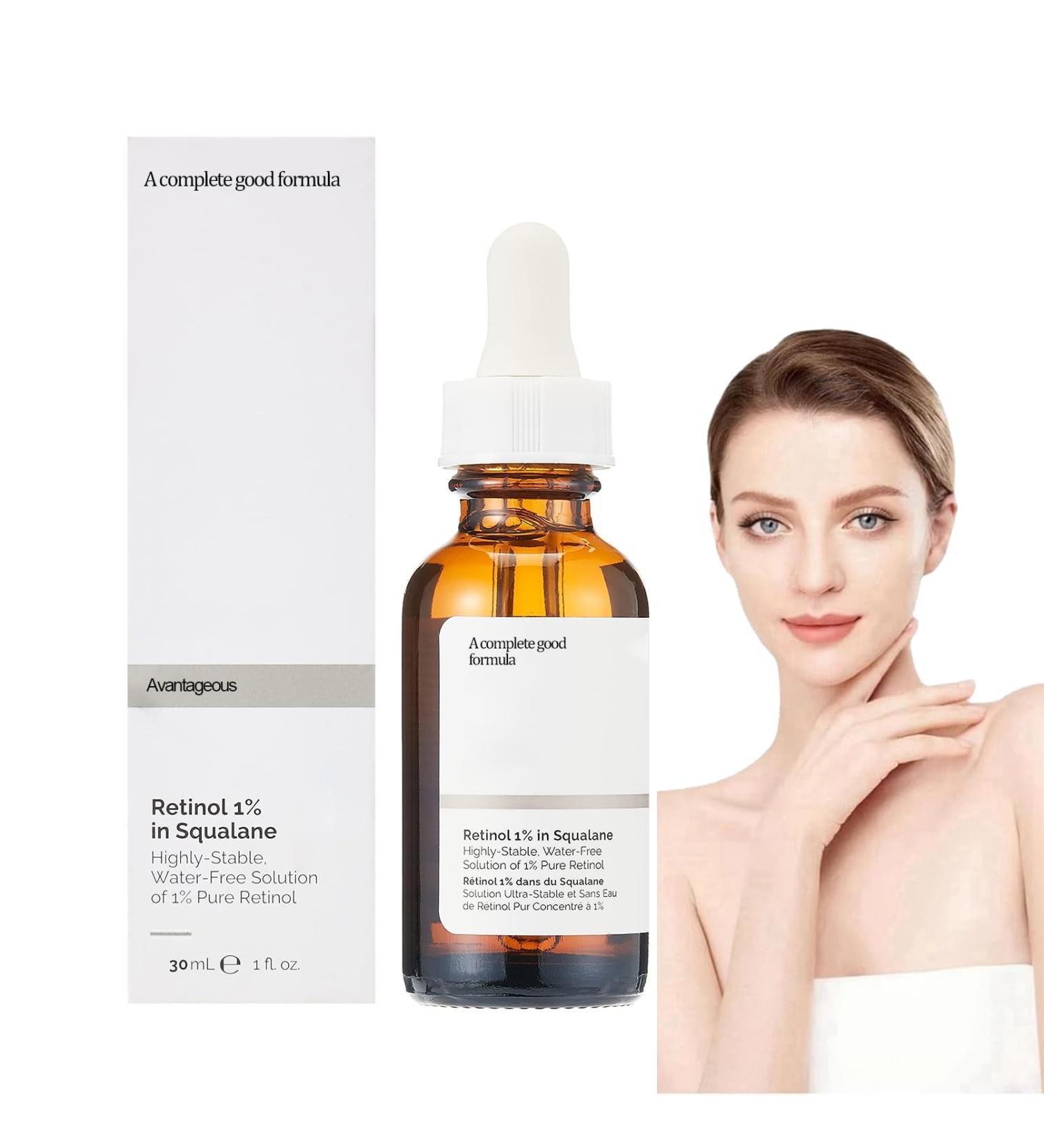 Retinol 1% In Squalane 30ml Retinol Serum for Face & Hyaluronic Acid Serum for Face Anti Aging Serum for Face Brightening Face Serum for Women Reduce Fine Lines Wrinkles Vegan Skincare - Buy Online on GoSupps.com