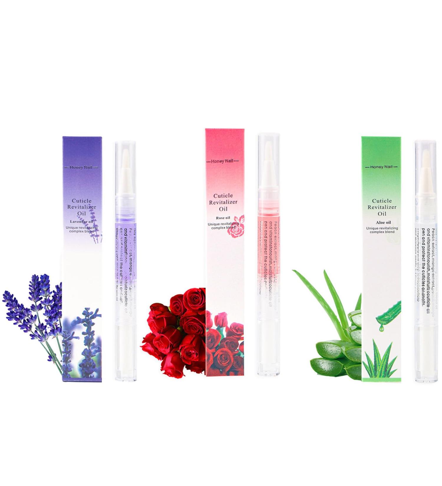 Cuticle Oil Pen for Nails 3PCS Mix Flavors Nail Oil Cuticle Natural Ingredients Cuticle Oil for Nails Nutrition Oil Pen for Manicure Pedicure Nourish Nail Cracking and Dry Nail Repair Treatment - Buy Online on GoSupps.com