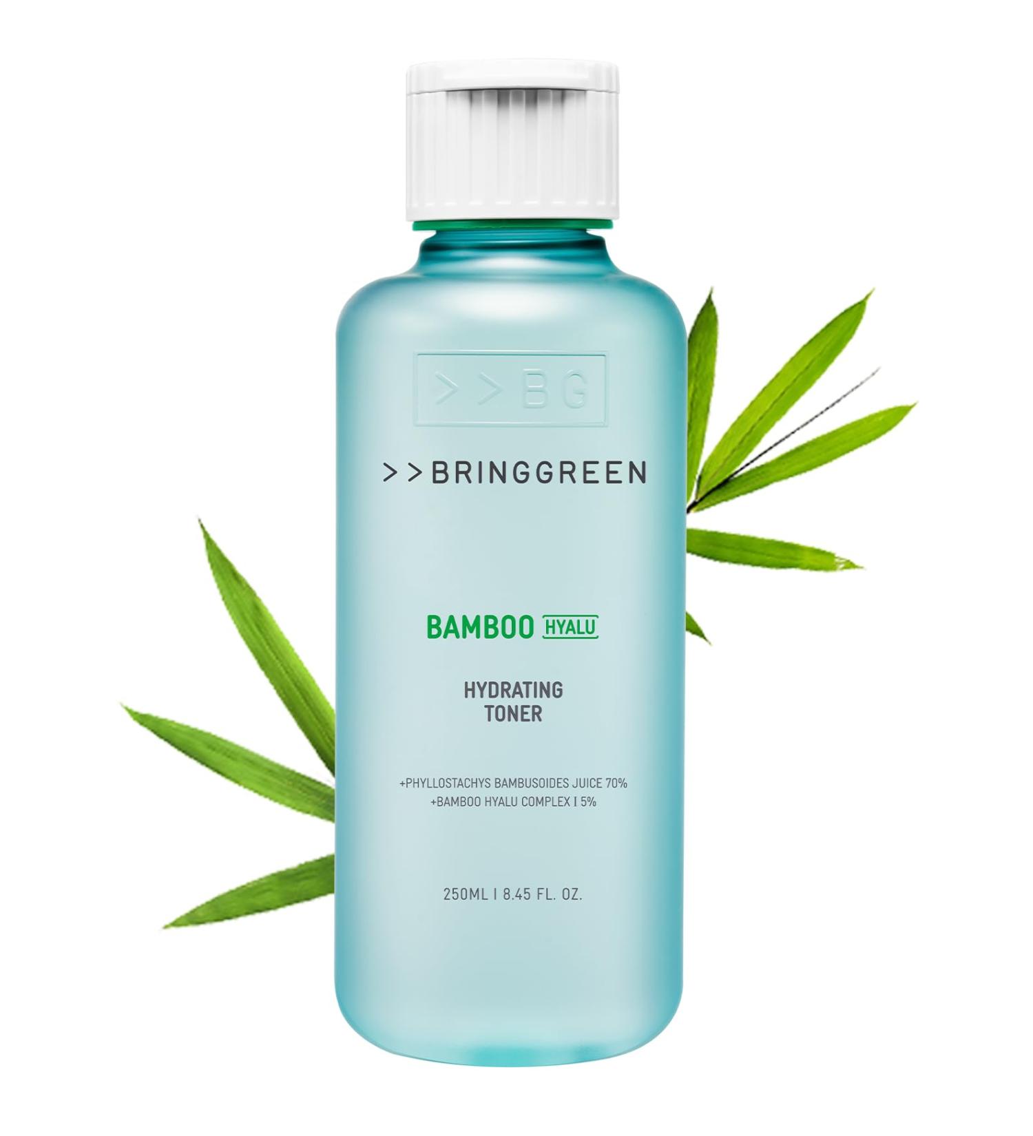 BRING GREEN Bamboo HYALU Hydrating Toner | Deep Hydration for Dry Skin | Mild Daily Refreshing Toner with Hyaluronic Acid | 250ml - Shop Internationally - Buy Online on GoSupps.com