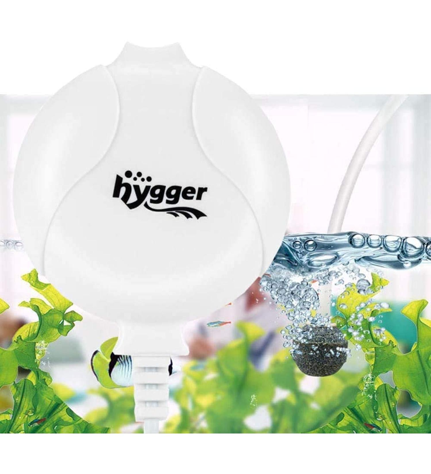 Hygger Quiet Oxygen Pump for Aquarium - 33dB 1.5W 420ml/m - Ideal for Fish Pools & Nano Aquariums - White - Buy Online on GoSupps.com