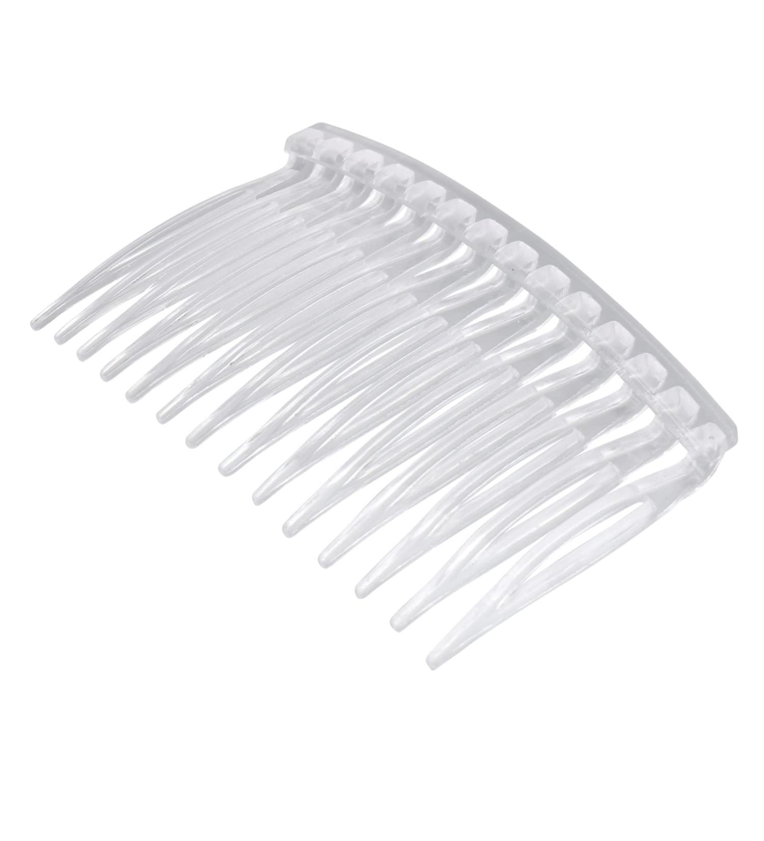 10pcs Transparent Side Combs - Vintage Twist French Hair Clips for Women's Bridal Wedding - Buy Online on GoSupps.com