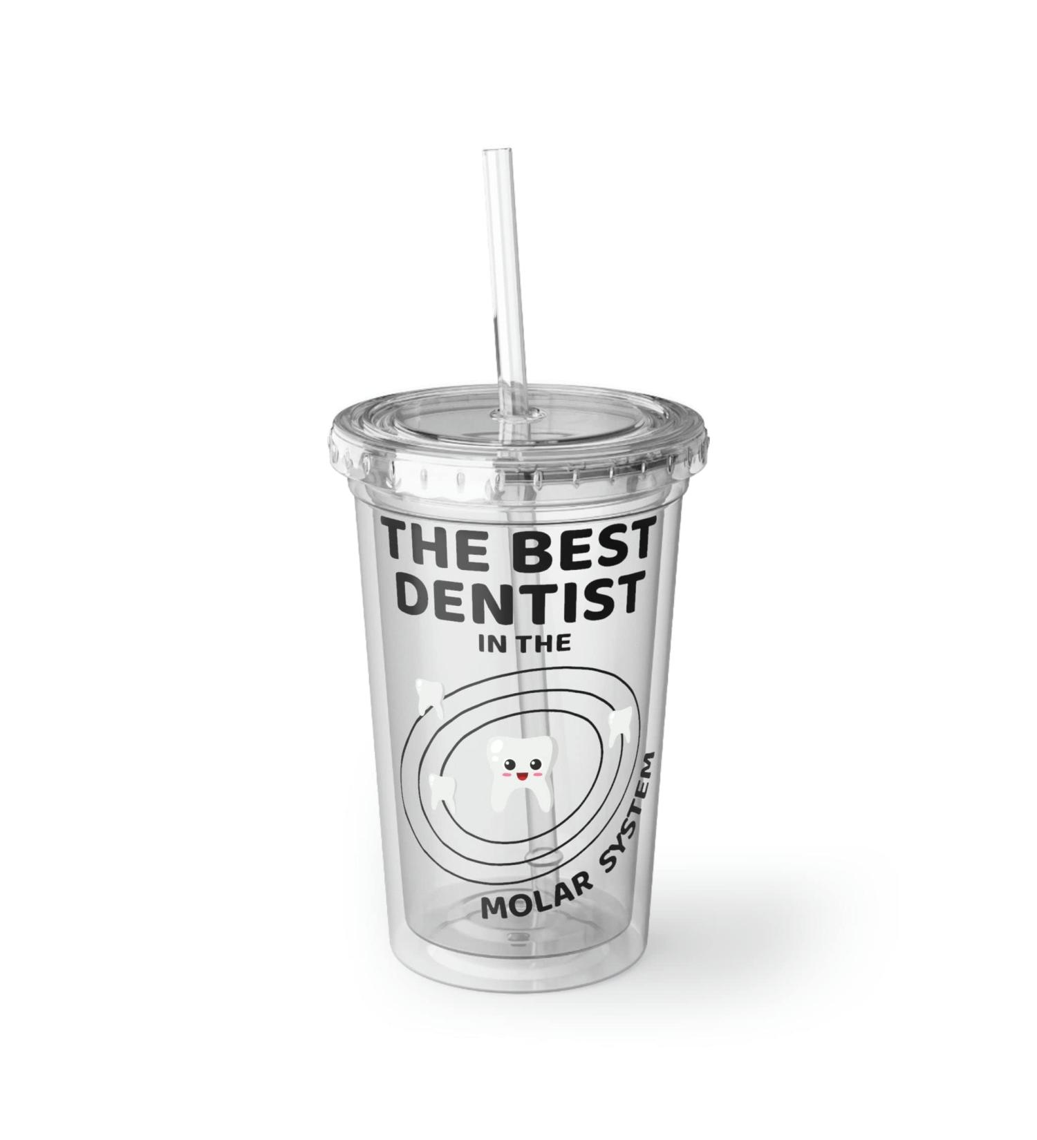 16oz Humorous Plastic Cup for Dentists - Cavities & Orthodontist Design - Clear | Ideal Gift for Dental Professionals - Buy Online on GoSupps.com