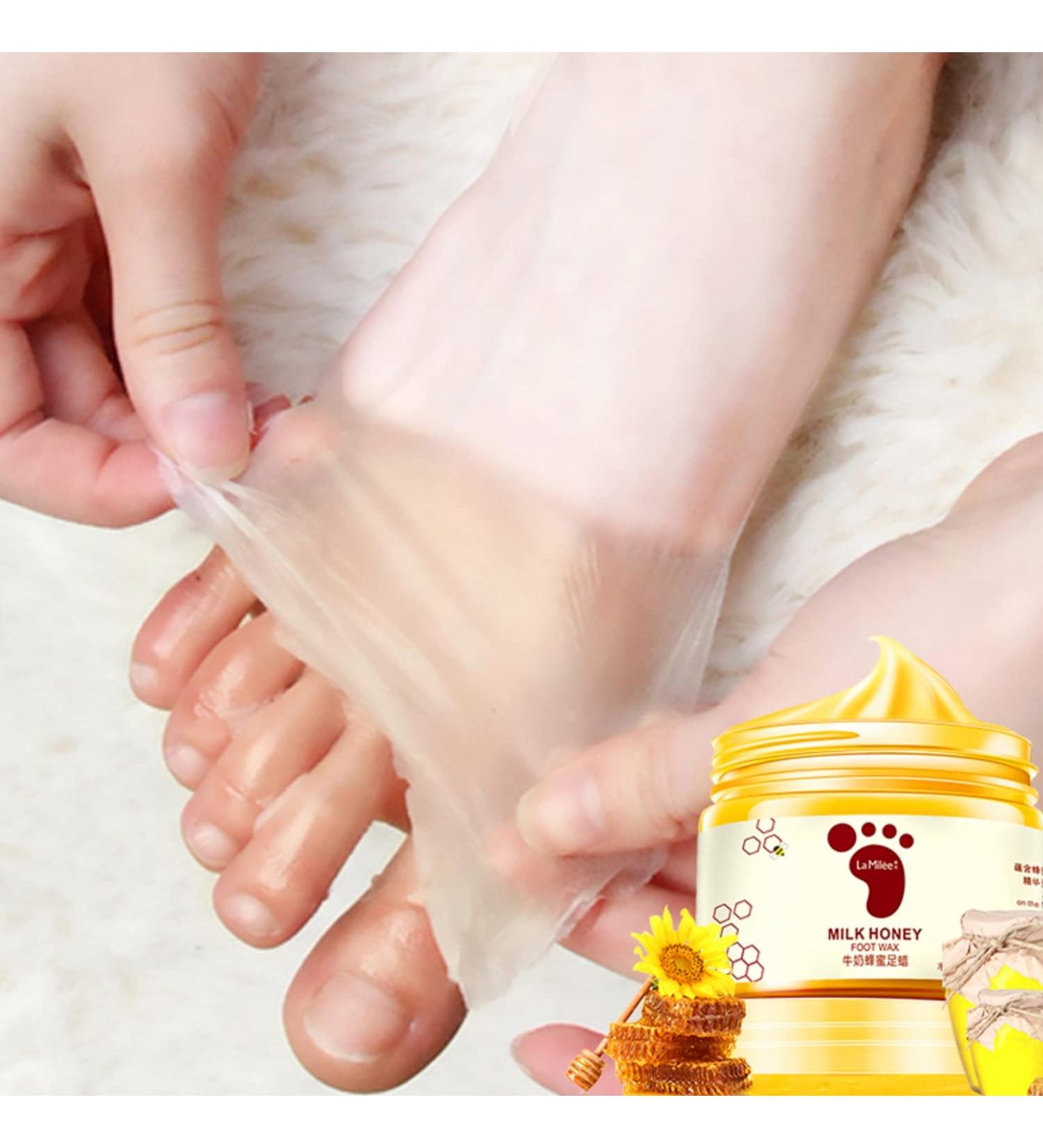 Lamilee Honey Milk Foot Wax - Moisturizing Peel Off Mask for Hydrating and Nourishing Foot Care - Buy Online on GoSupps.com