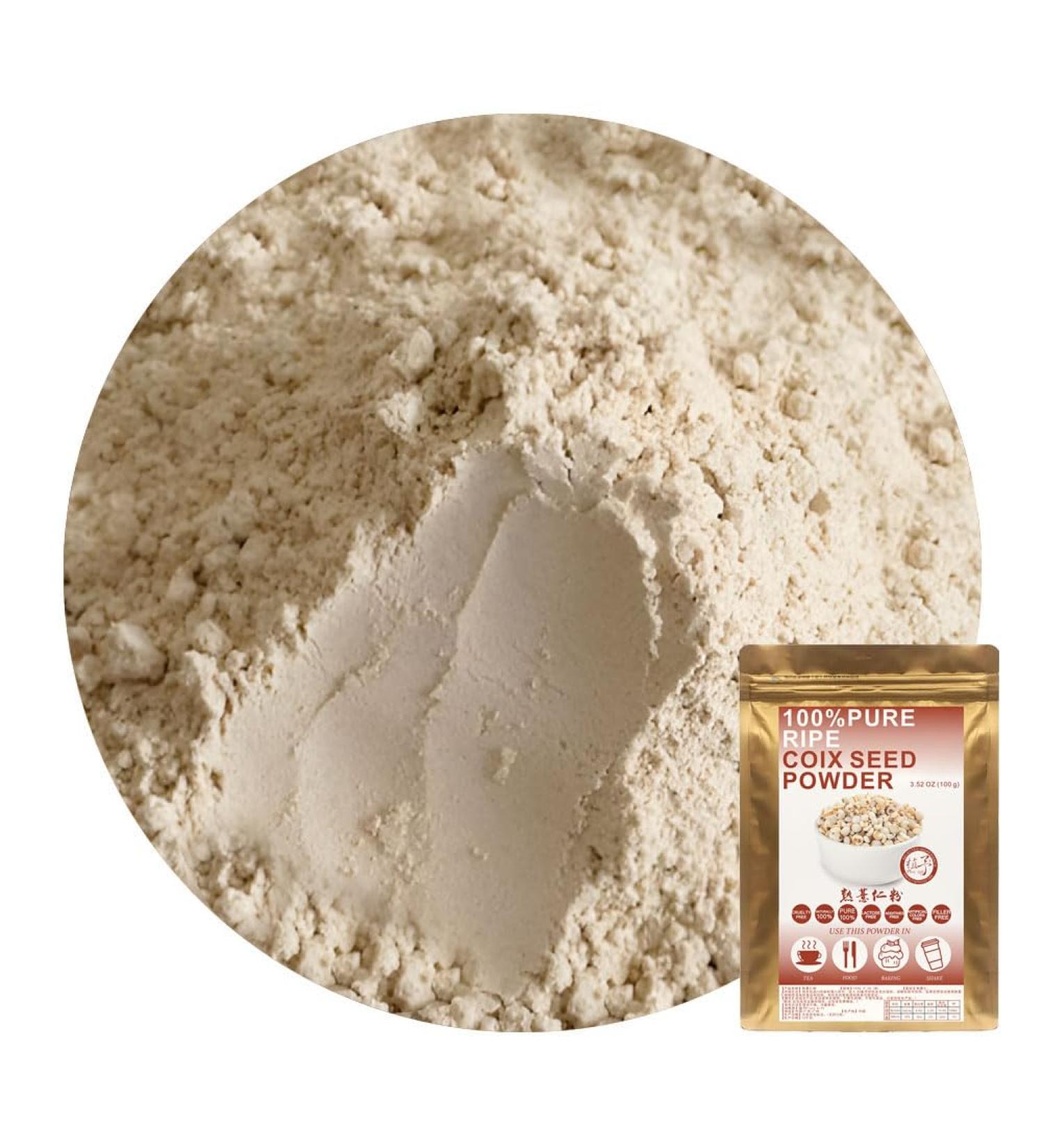 Plant Gift 100% Pure Coix Seed Powder 100G/3.25oz Job's Tears Non-GMO Powder No Filler No additives Natural Coix Seed Flour Best Flavor for Smoothie 2UK-PO0096 - Buy Online on GoSupps.com