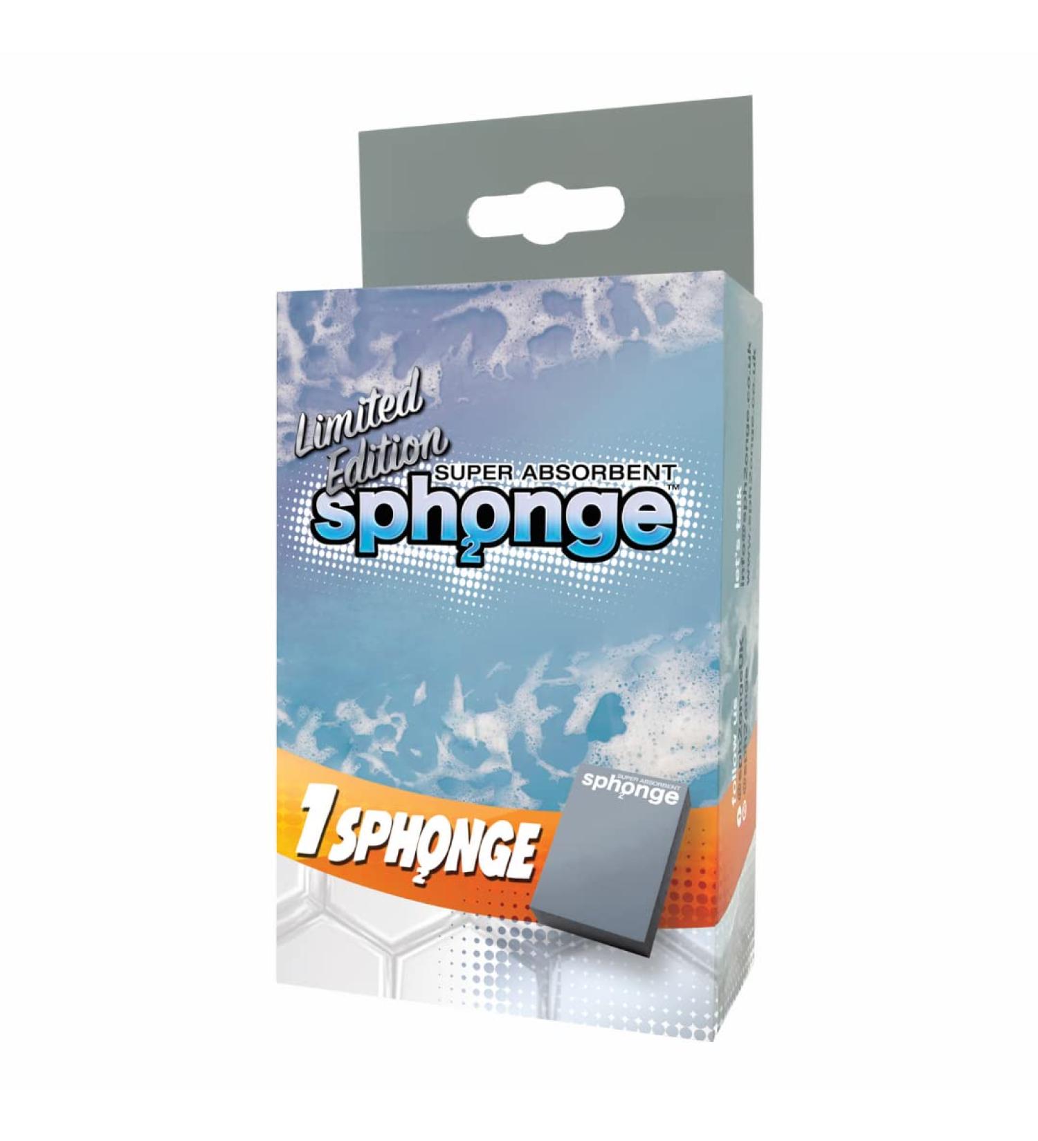 SPH2ONGE Super Absorbent Grey Block Sponge - Fast Drying & Ultra Absorbent - Buy Online on GoSupps.com
